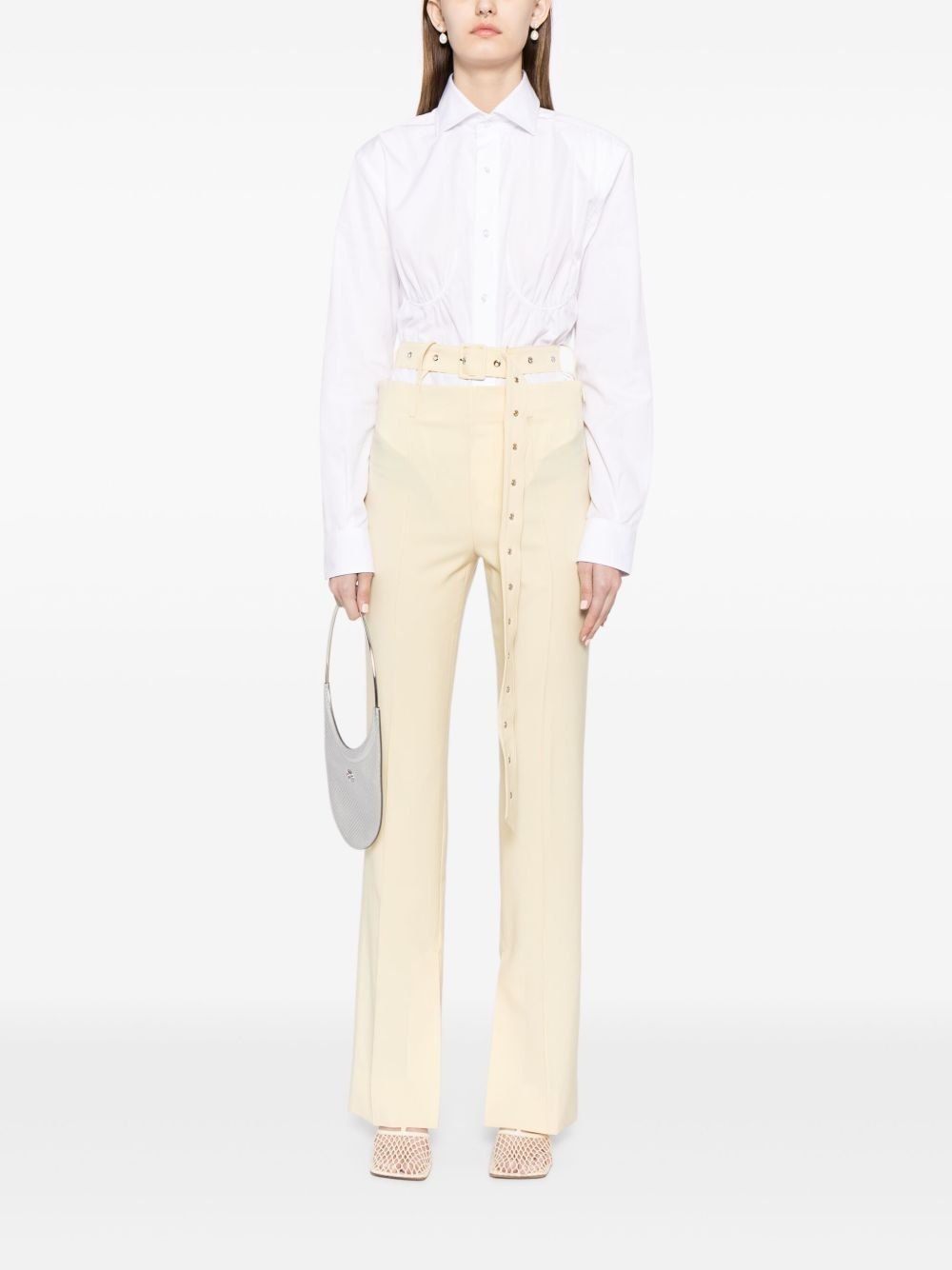 belted flared trousers - 2