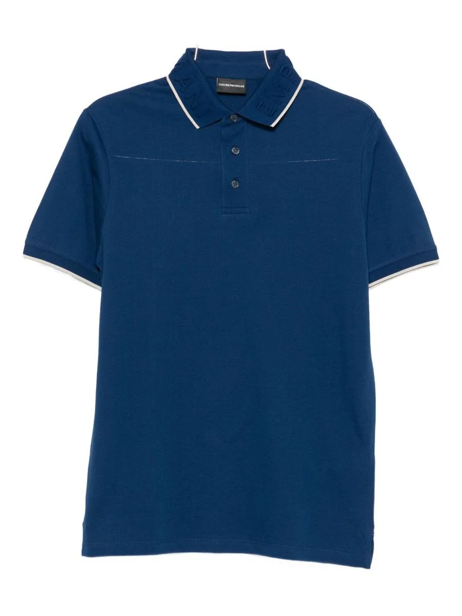Emporio Armani Logo Cotton Polo Shirt - 1