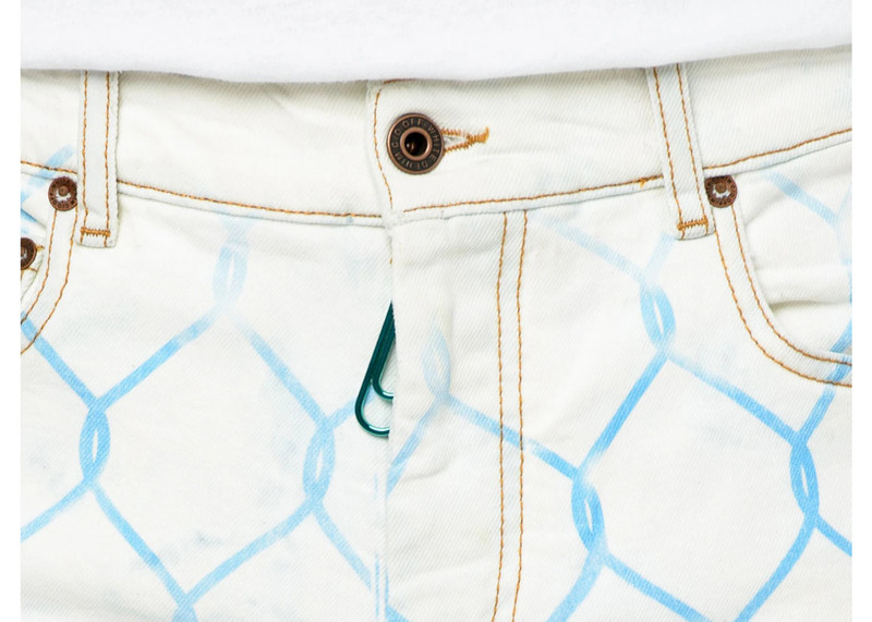 Off-White OFF-WHITE Fence Bleached Skinny Fit Denim Jeans Bleach/Light Blue outlook