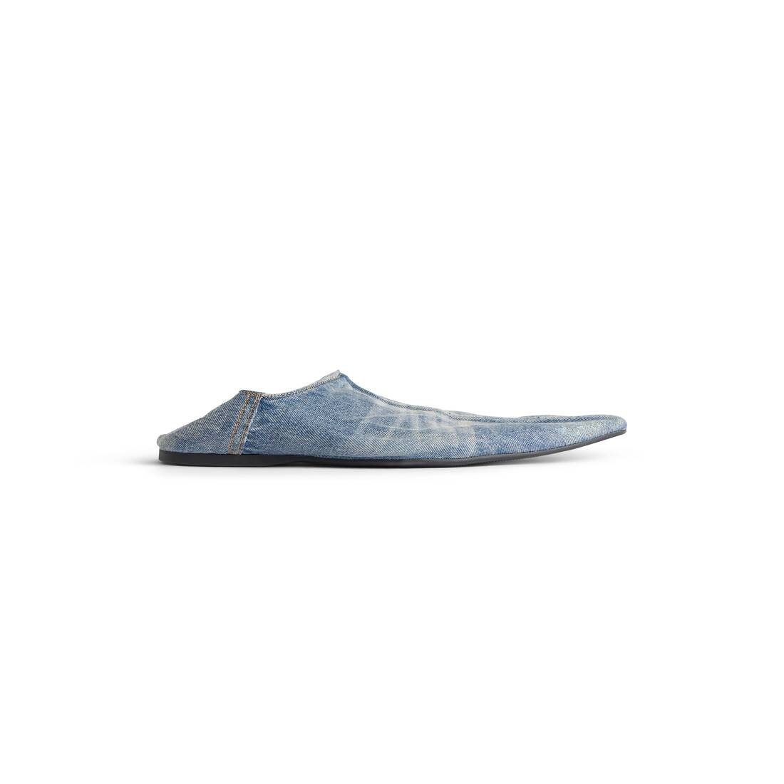 Men's Flat Mule in Blue - 1