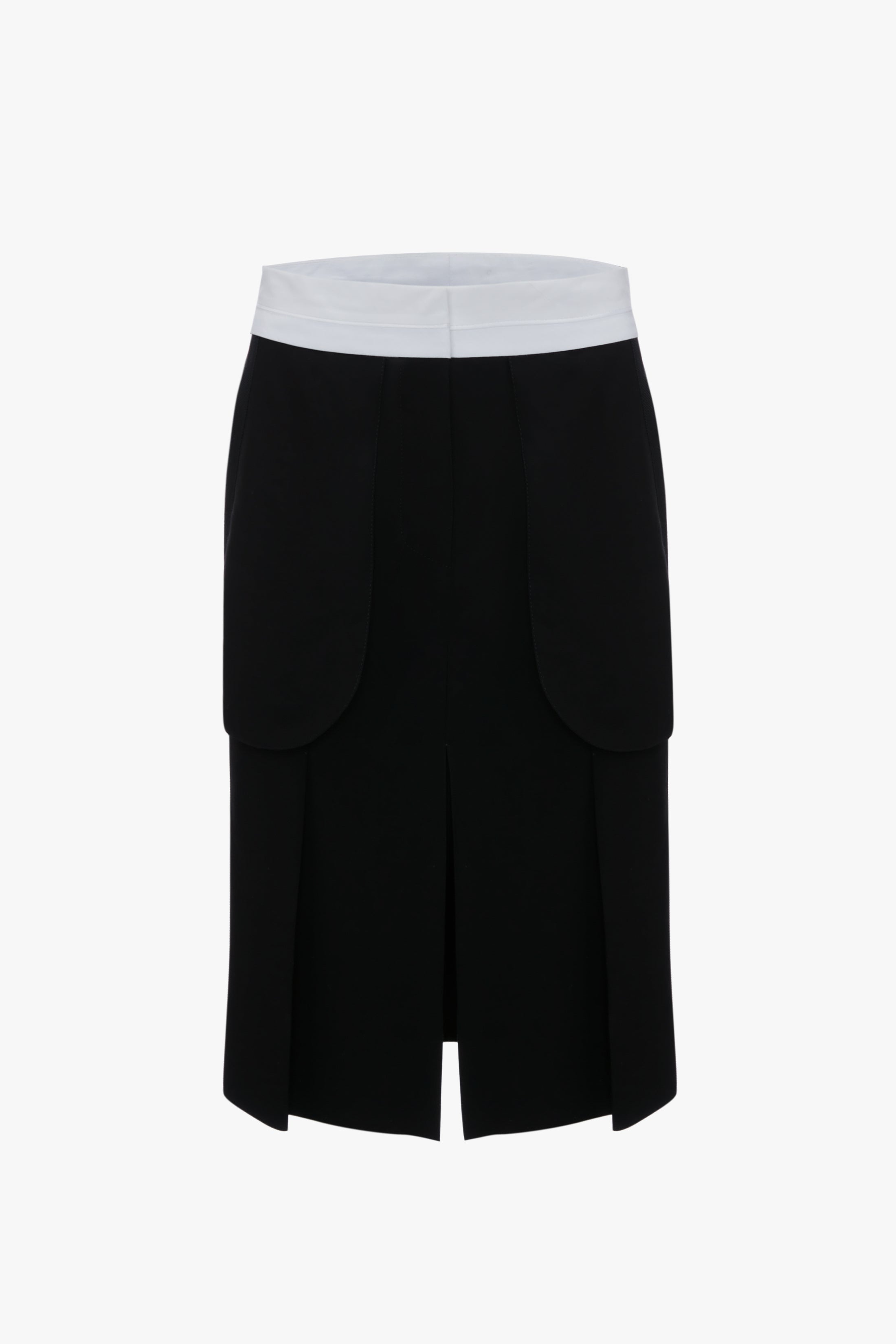 Tailored Inside Out Skirt In Black - 1
