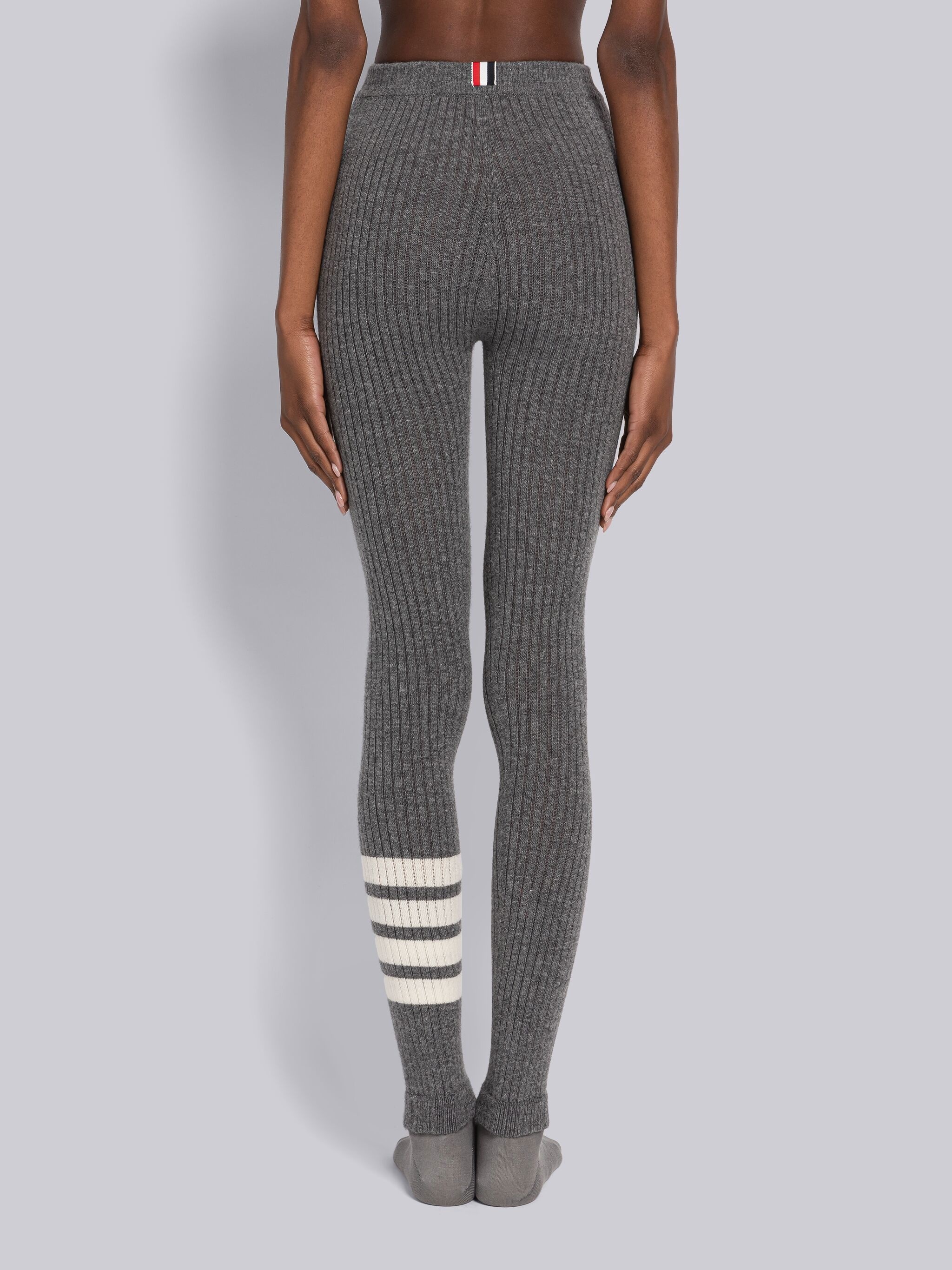 Wool Cashmere Rib 4-Bar Seamless Leggings - 3