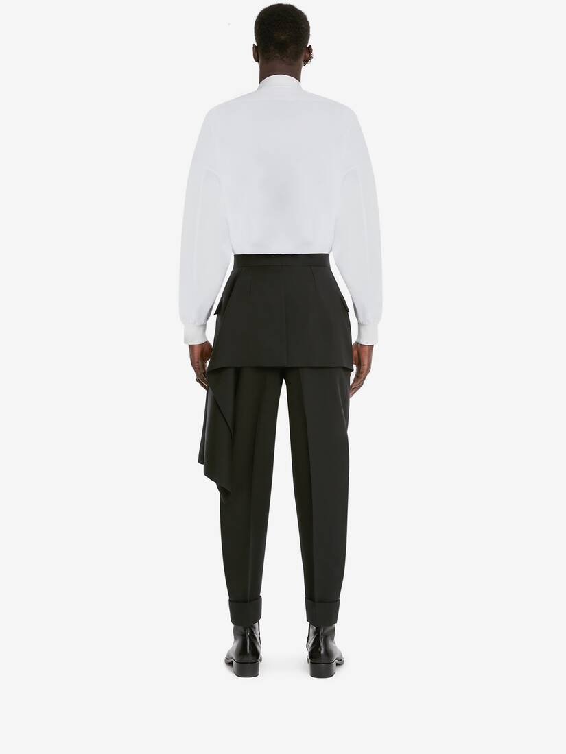 Men's Cotton Poplin Shirt in White - 4