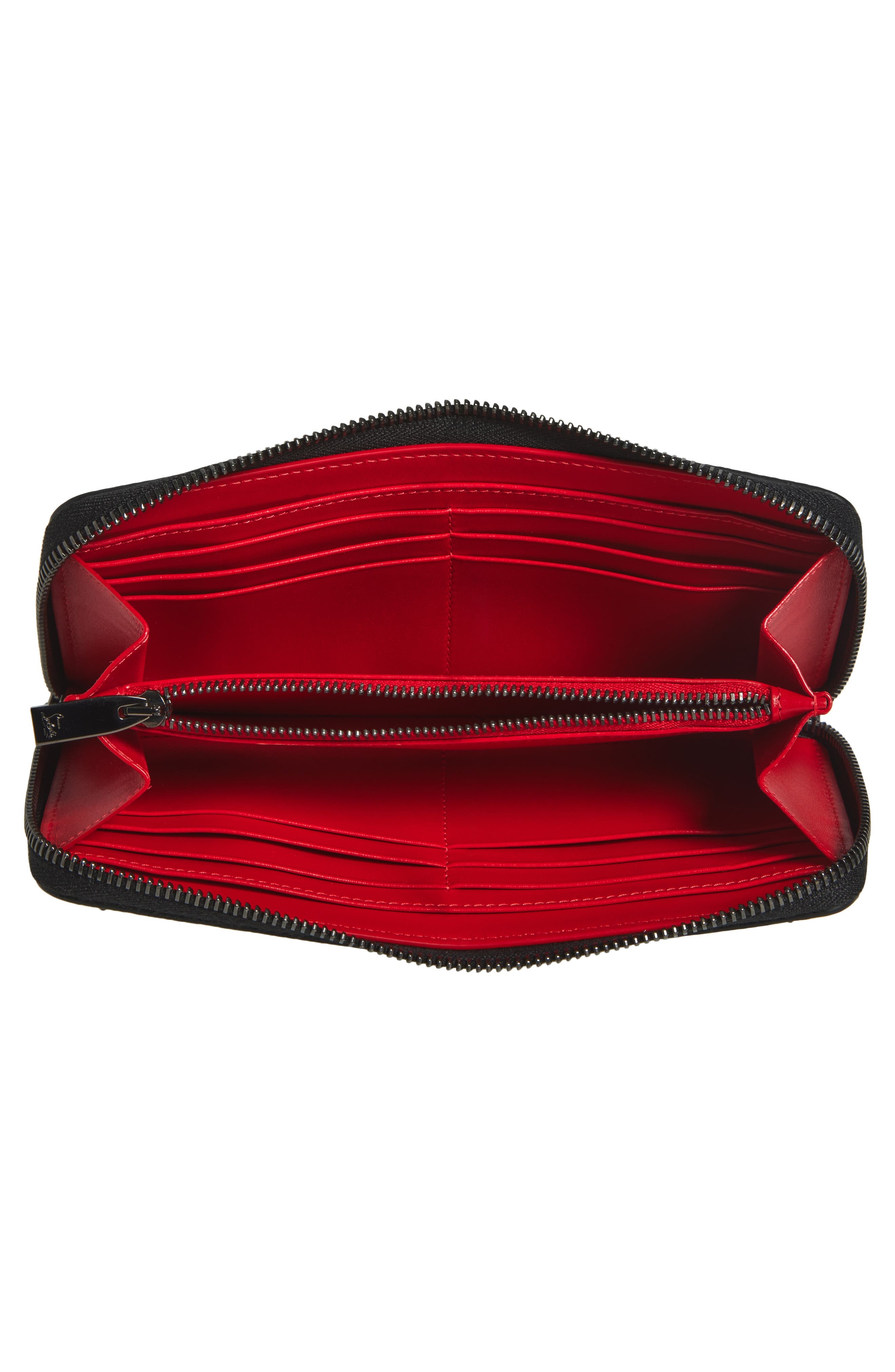 Christian Louboutin Panettone Spiked Calfskin Wallet in Black/Ultrablack at Nordstrom - 2