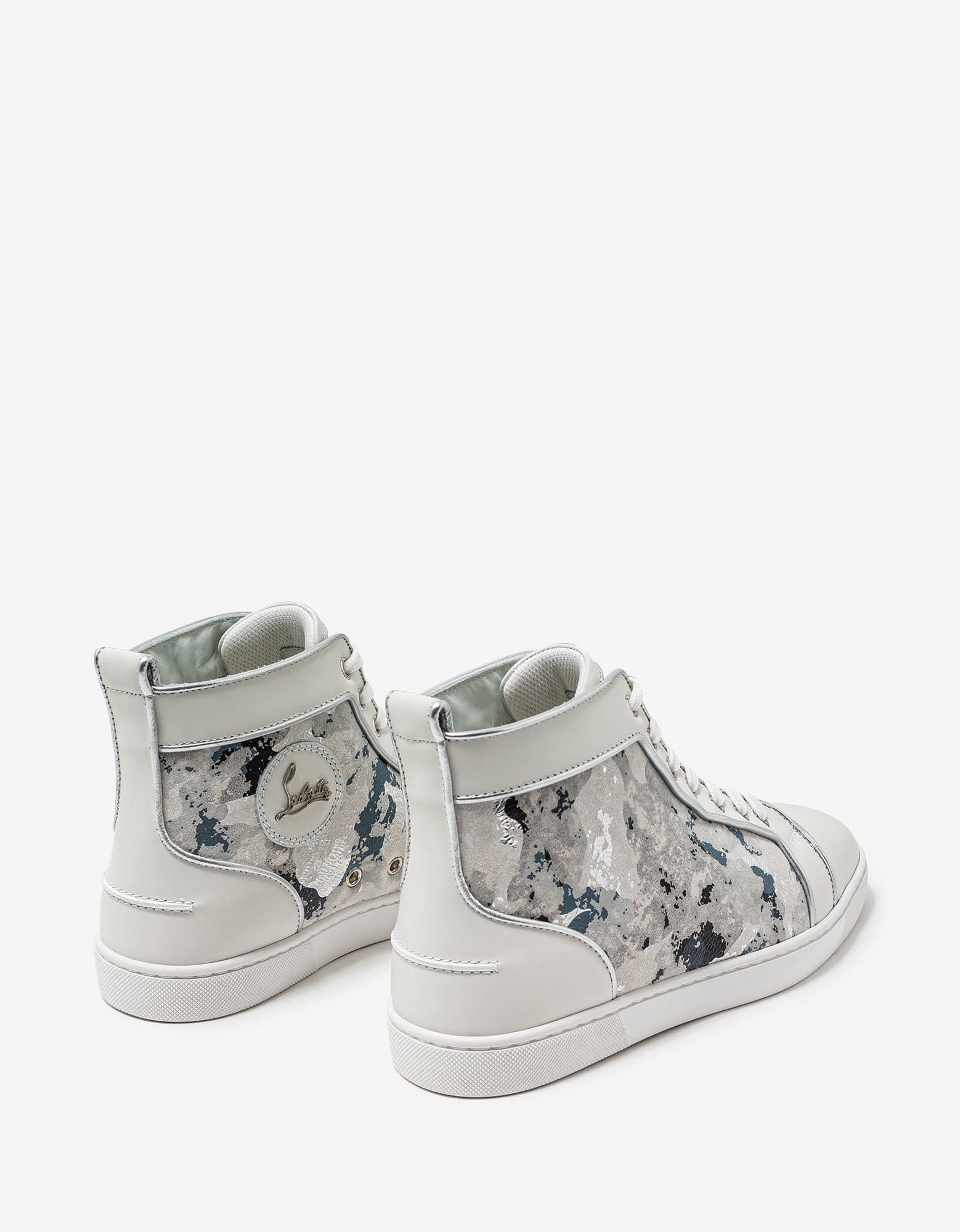 Christian Louboutin Louis Orlato Flat Gravity White High Top Trainers - 4