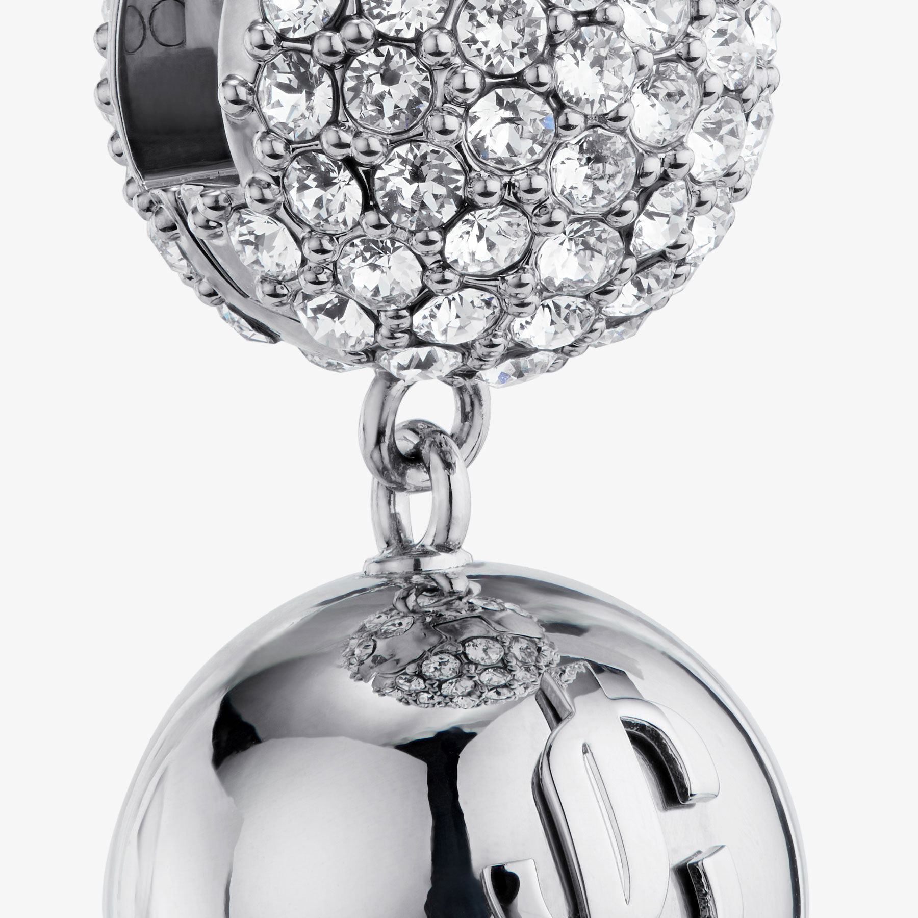 Double Sphere Earrings
Silver-Finish Crystal Sphere Earrings - 4
