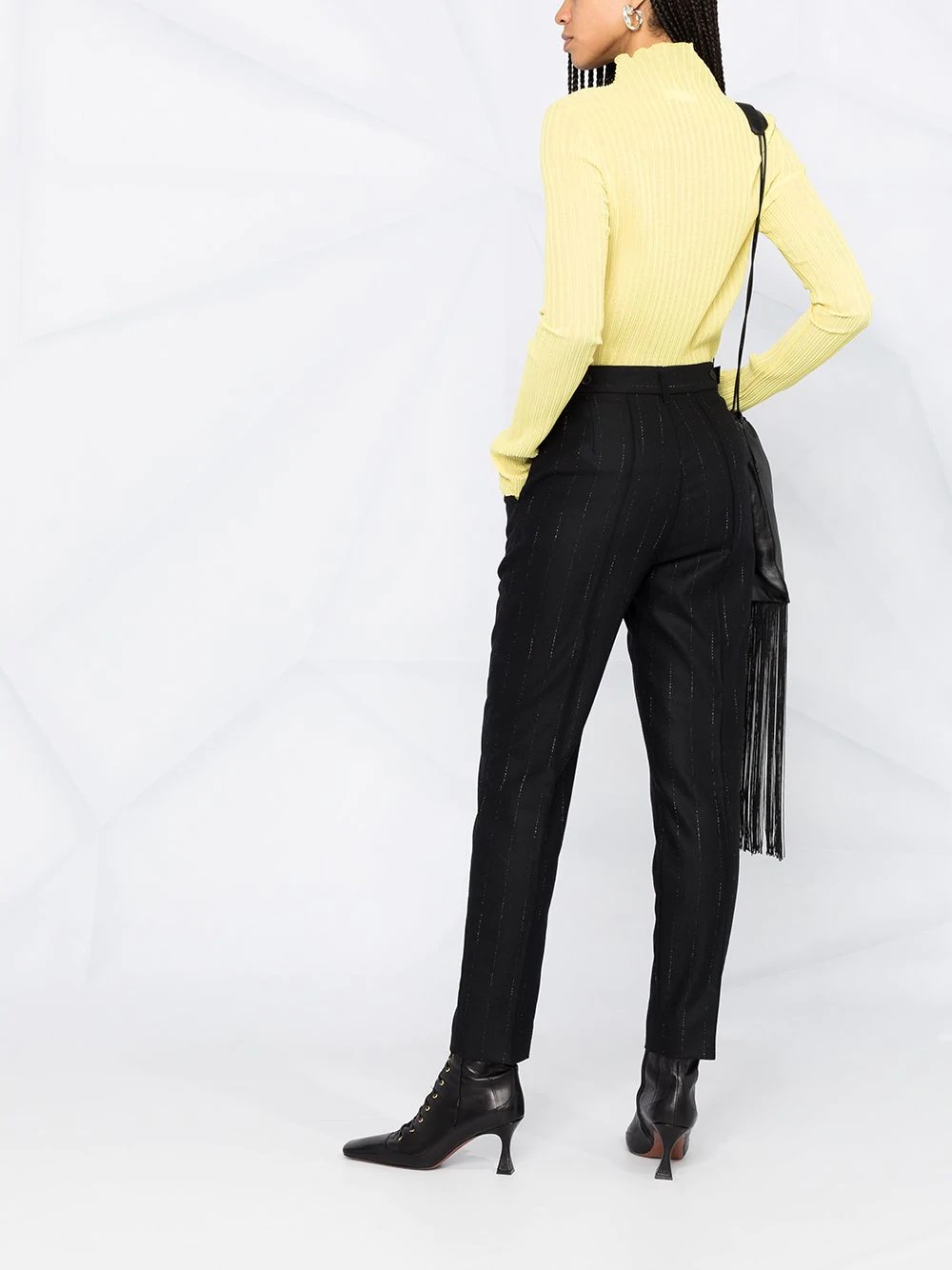 low-waist tapered trousers - 6