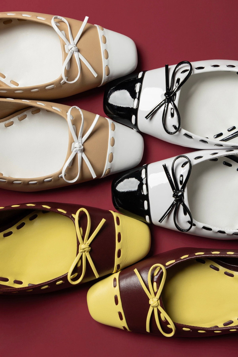 Larroudé Jenny Pump In Black and White Patent Leather outlook