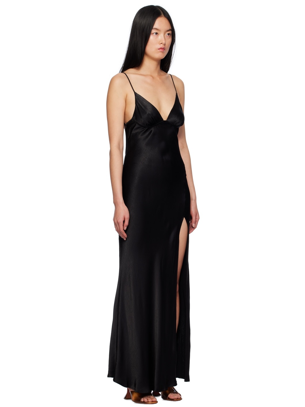 Black Ren Split Maxi Dress - 2