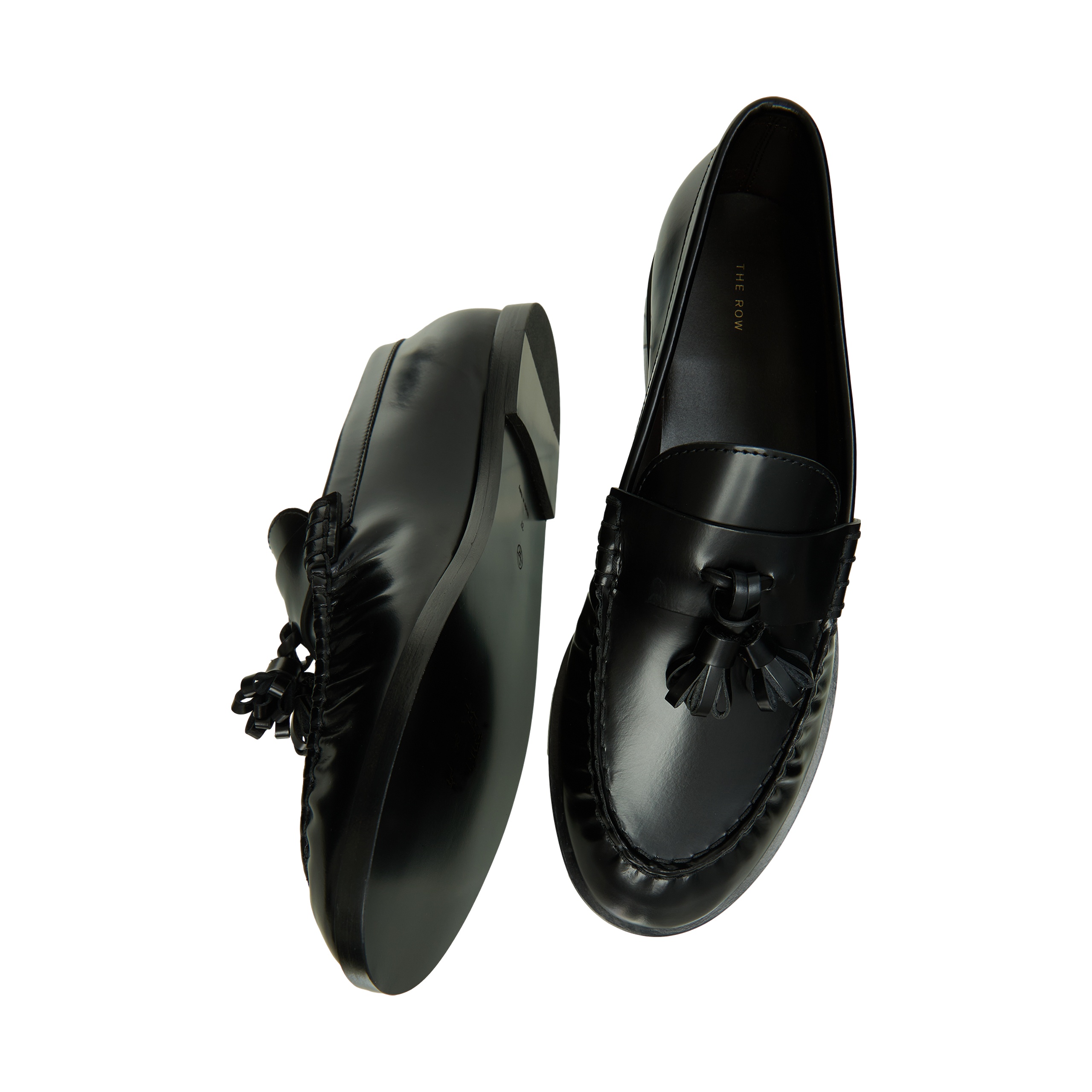 BLACK LEATHER LOAFERS - 3