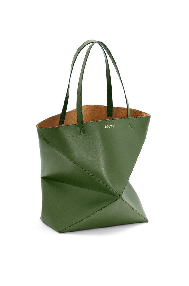 Loewe Large Puzzle Fold Tote in shiny calfskin outlook