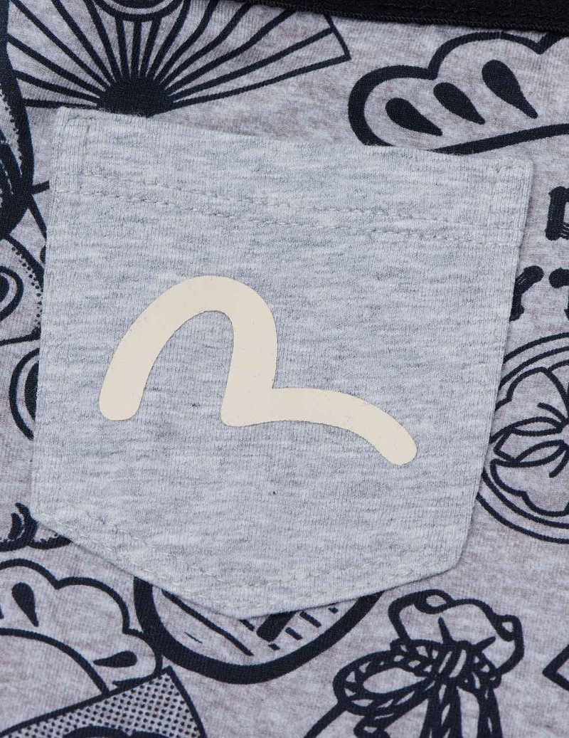 TWO-PACK ALLOVER EVISU SQUAD PRINT TRUNKS 8