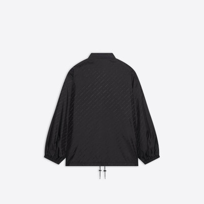 BALENCIAGA Men's Allover Logo Rain Jacket in Black outlook