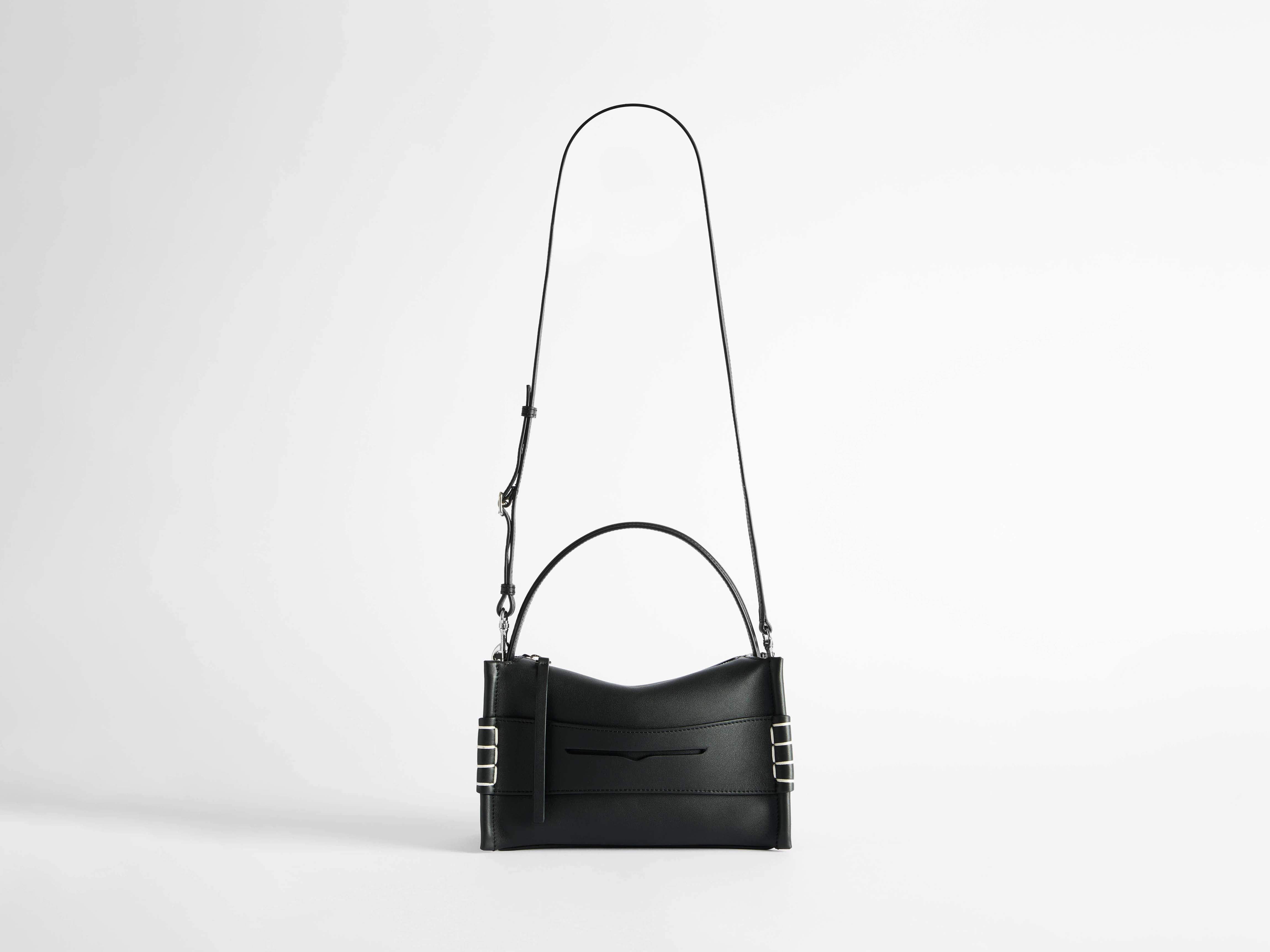 SMALL LOAFER BAG IN BLACK LEATHER - 5