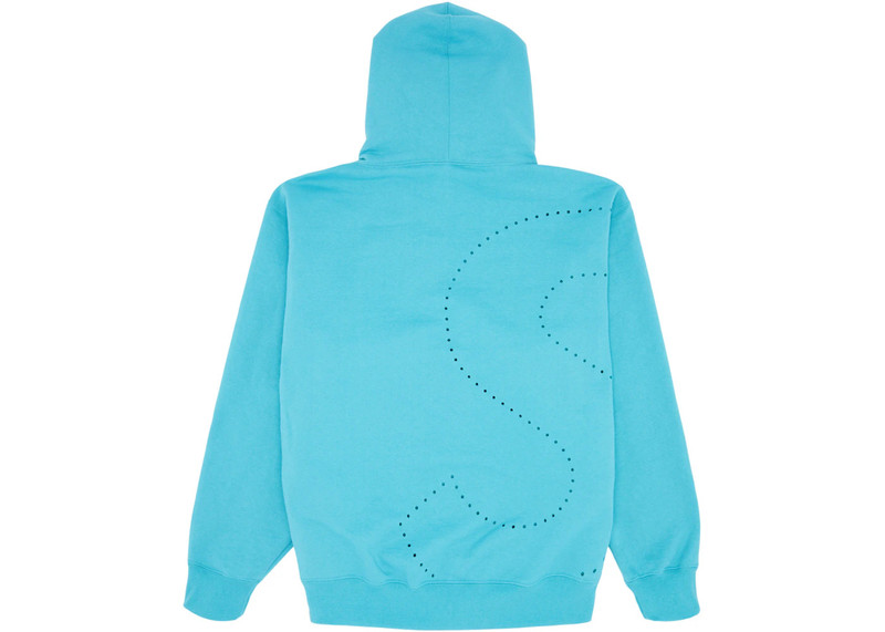 Supreme Supreme Laser Cut S Logo Hooded Sweatshirt Cyan outlook