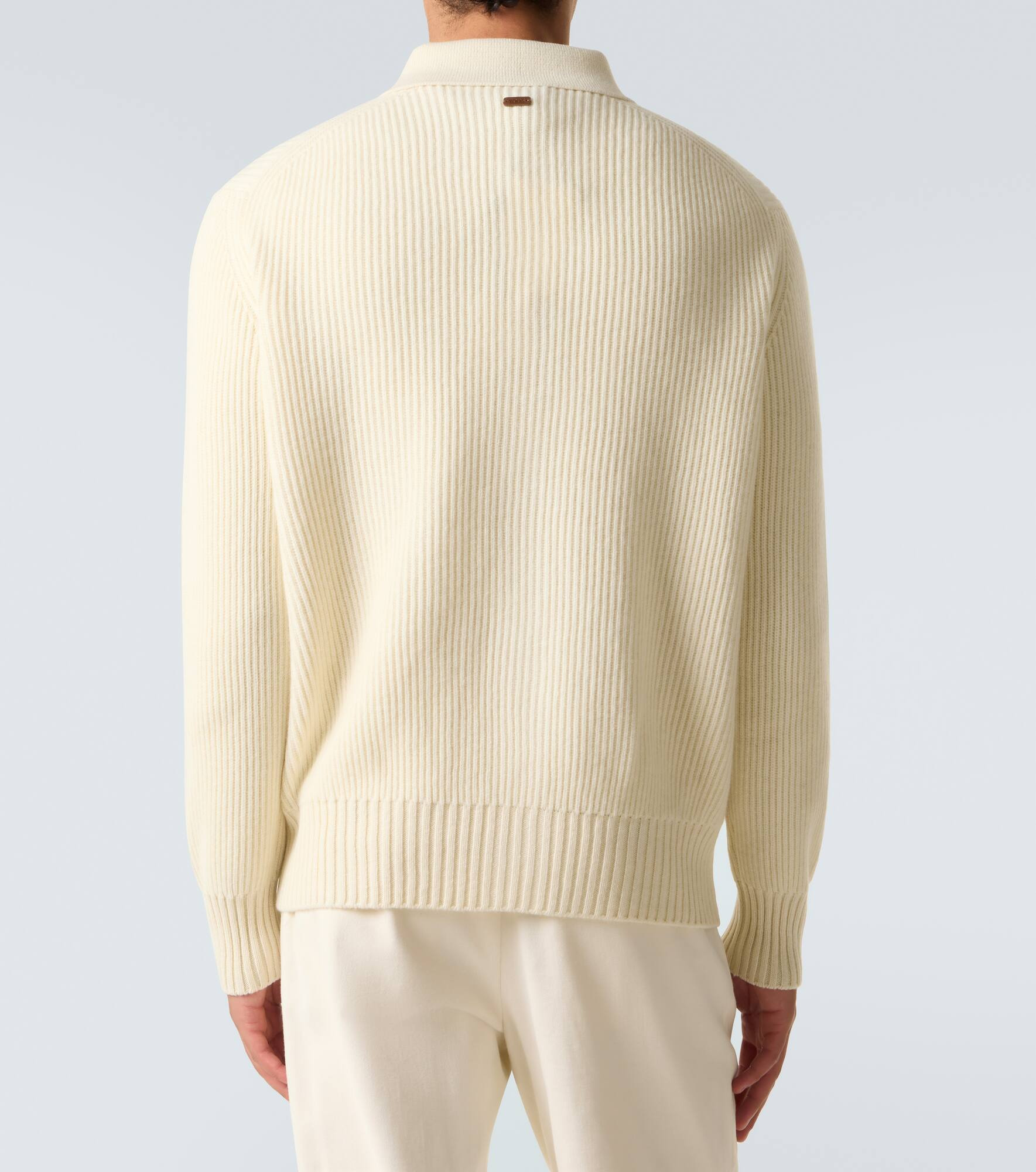 Ribbed-knit wool and cashmere cardigan - 4