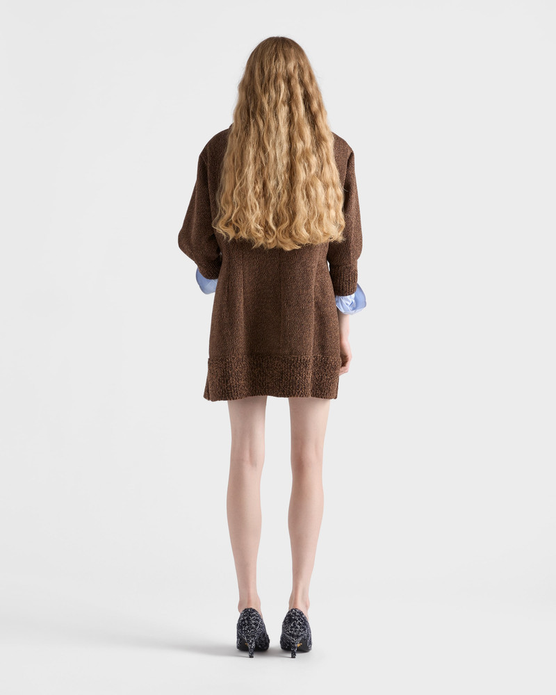 Mouliné wool mini-dress 5