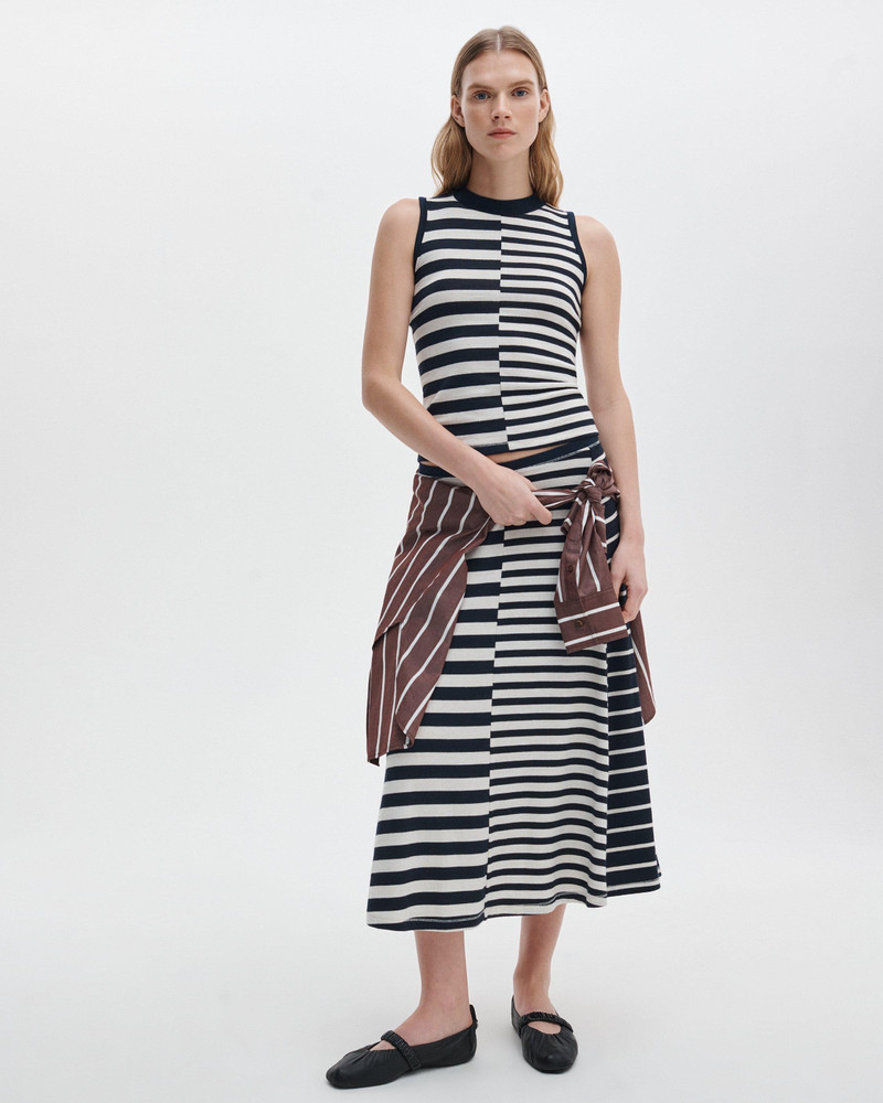 rag & bone The Knit Mix Striped Skirt outlook