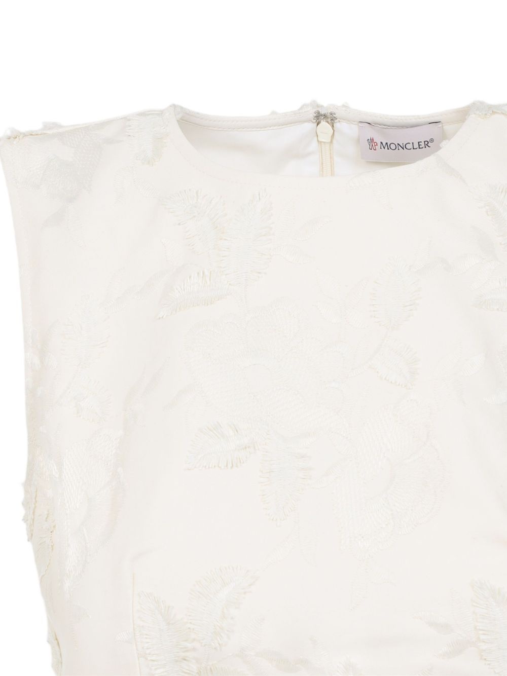 floral-embroidered midi dress - 4