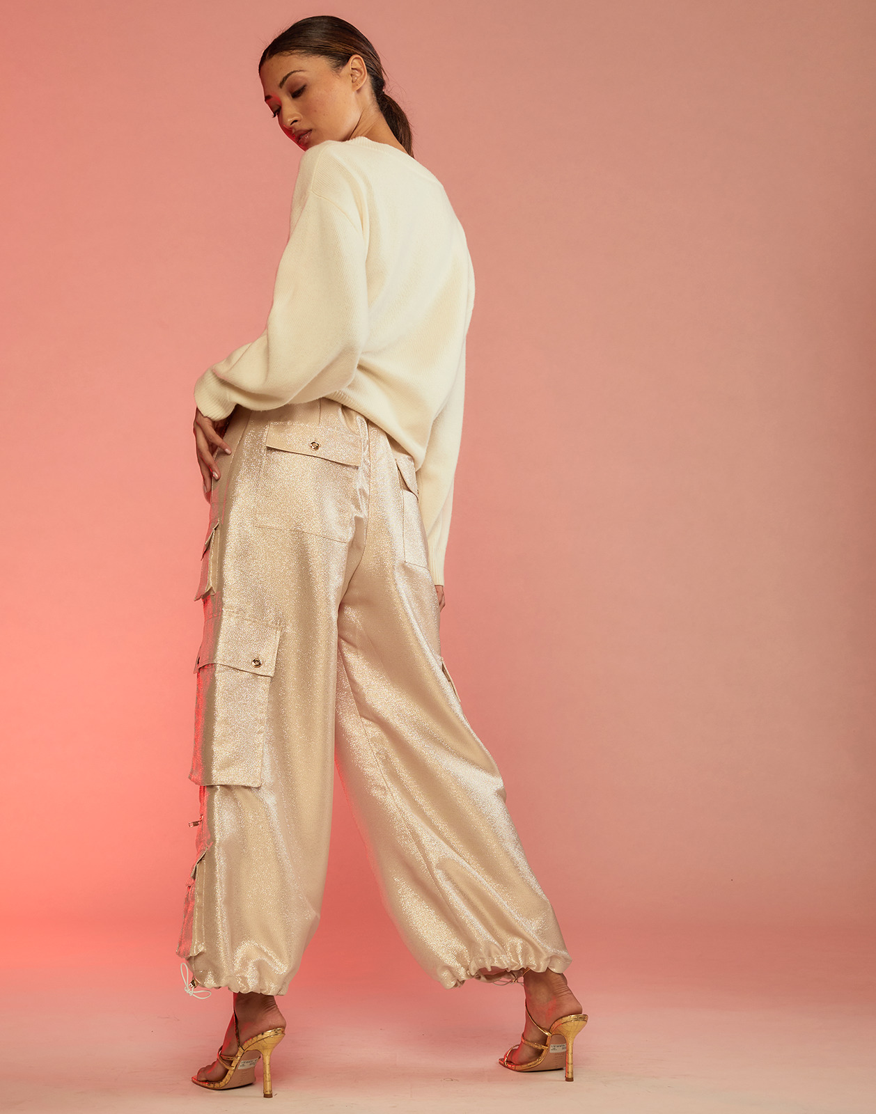 Metallic Cargo Pants - 3