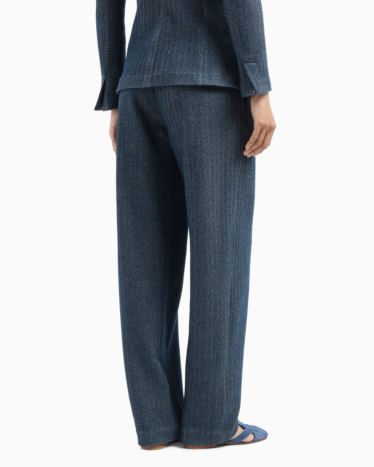 CHEVRON-MOTIF JERSEY TROUSERS - 3