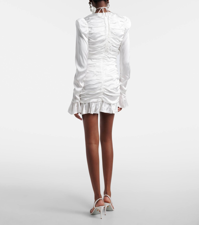 Bridal ruched satin minidress 3
