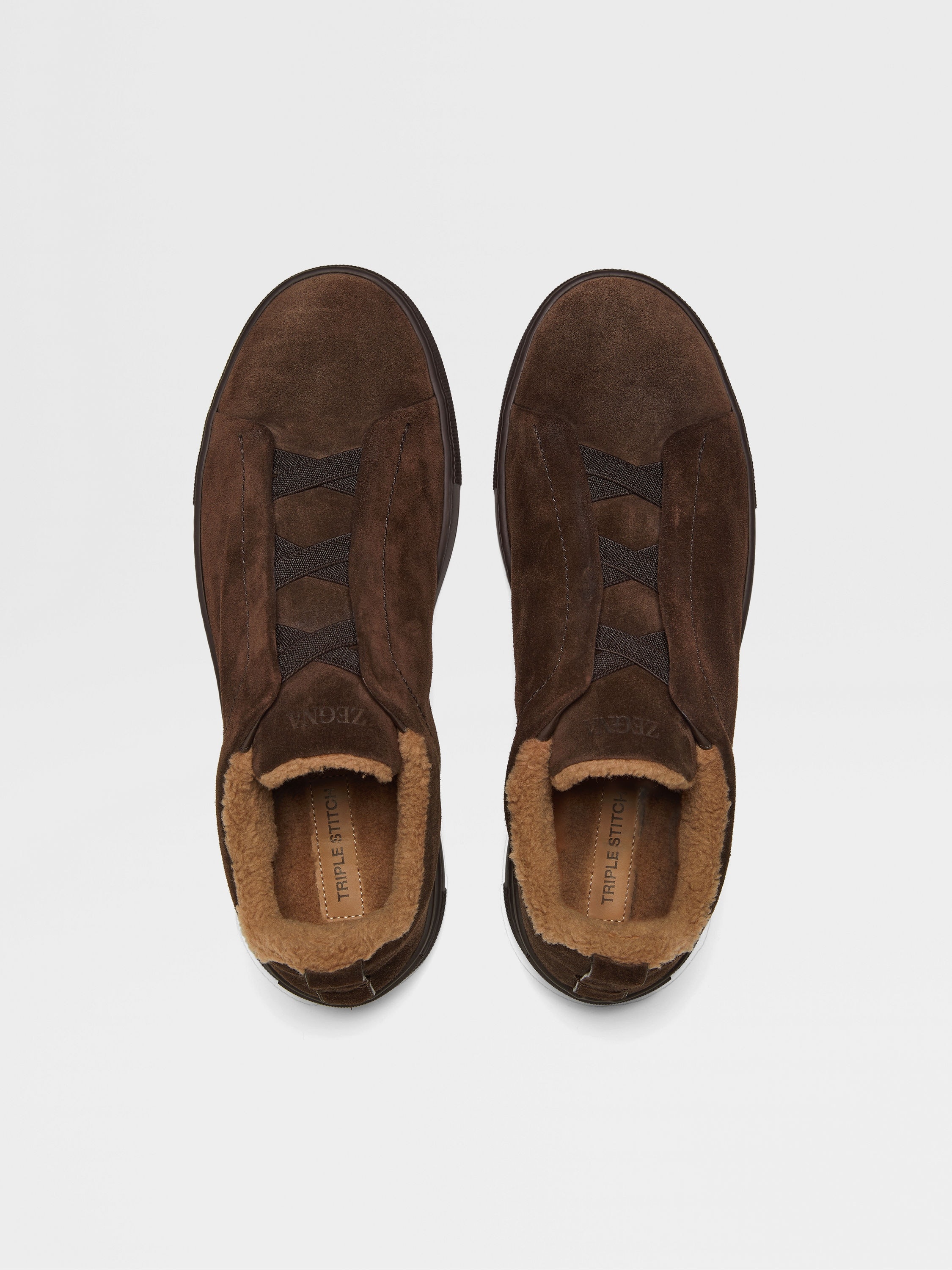 BROWN SUEDE TRIPLE STITCH™ SNEAKERS - 3