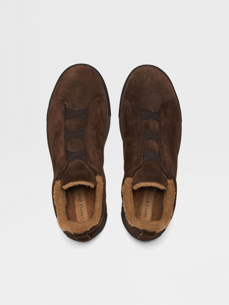 BROWN SUEDE TRIPLE STITCH™ SNEAKERS 3
