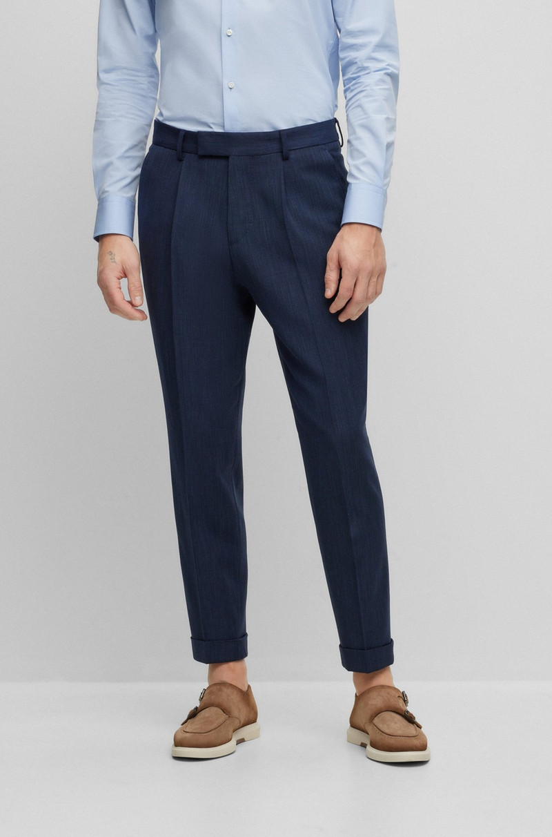 SLIM-FIT SUIT IN A PATTERNED STRETCH-WOOL BLEND 7