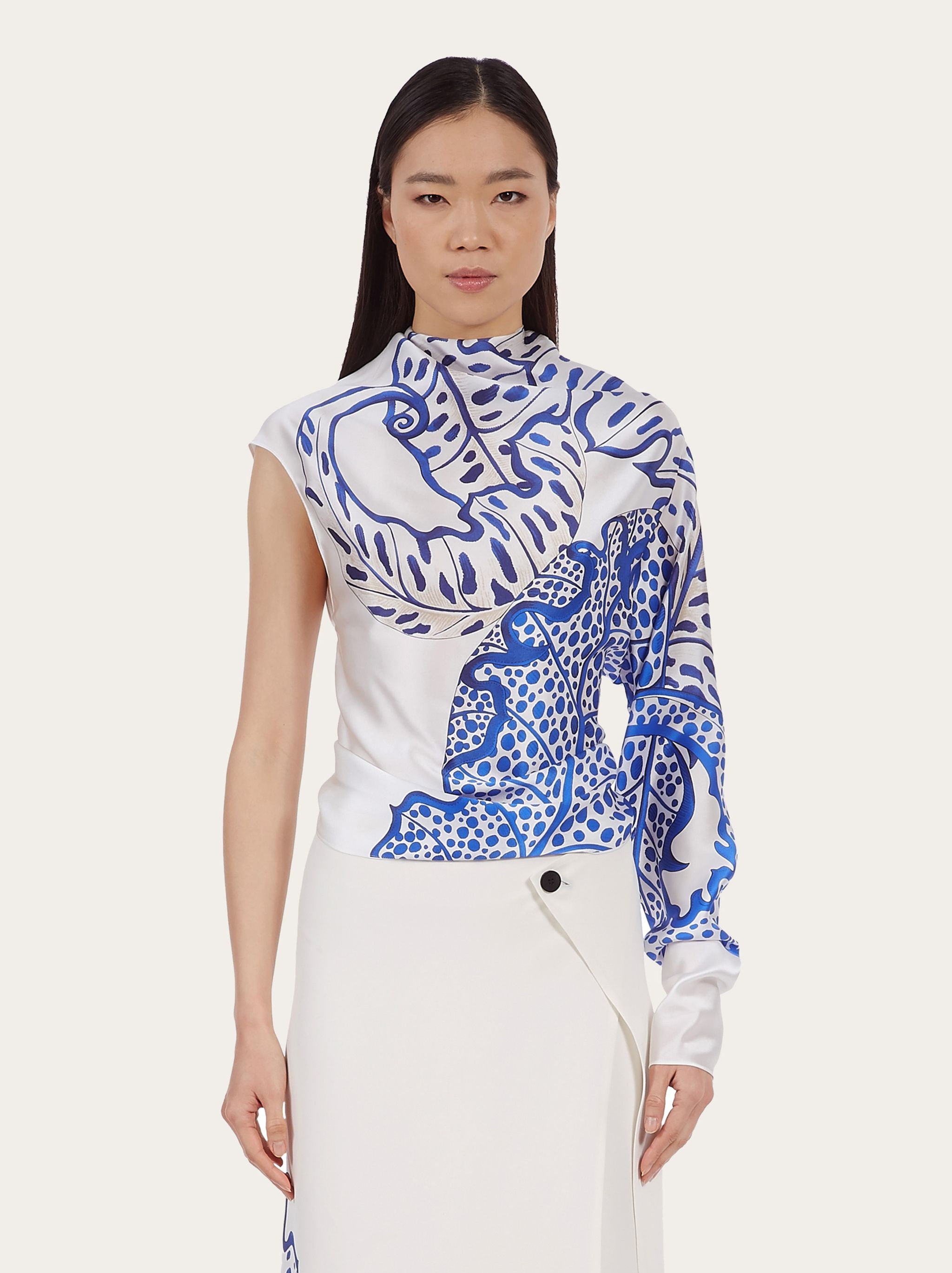 Asymmetric satin top - 2