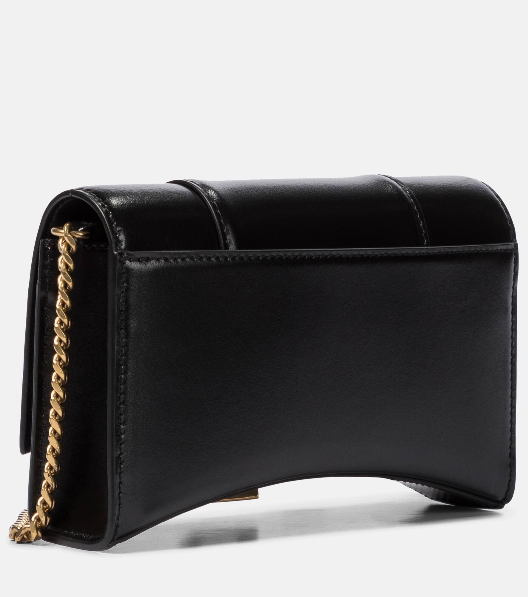 Hourglass leather wallet on chain - 4