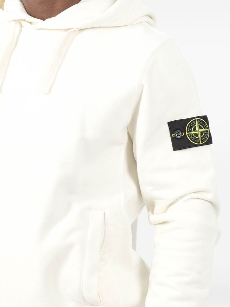 Stone Island logo-patch hoodie outlook