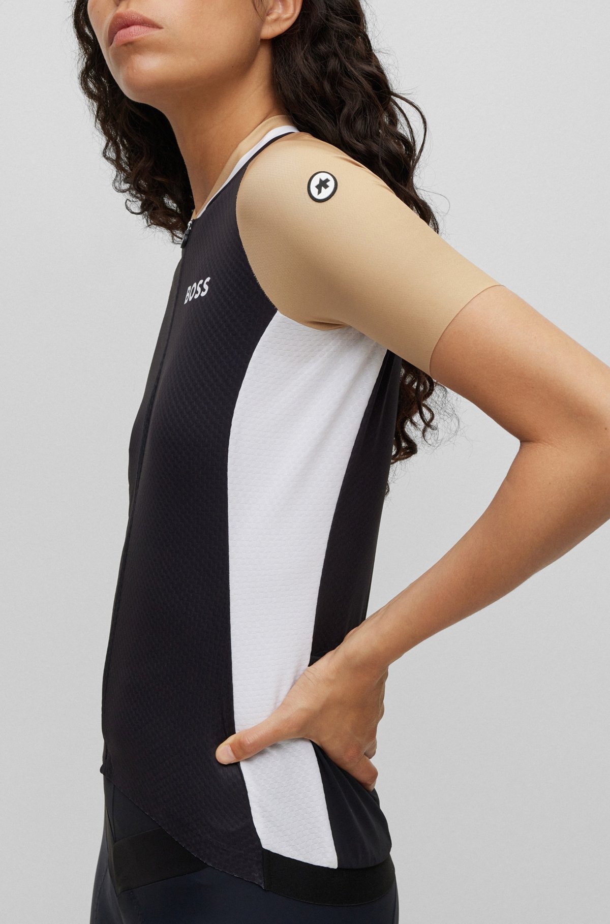 BOSS X ASSOS BRANDED UPF50+ JERSEY TOP WITH THREE REAR POCKETS - 6