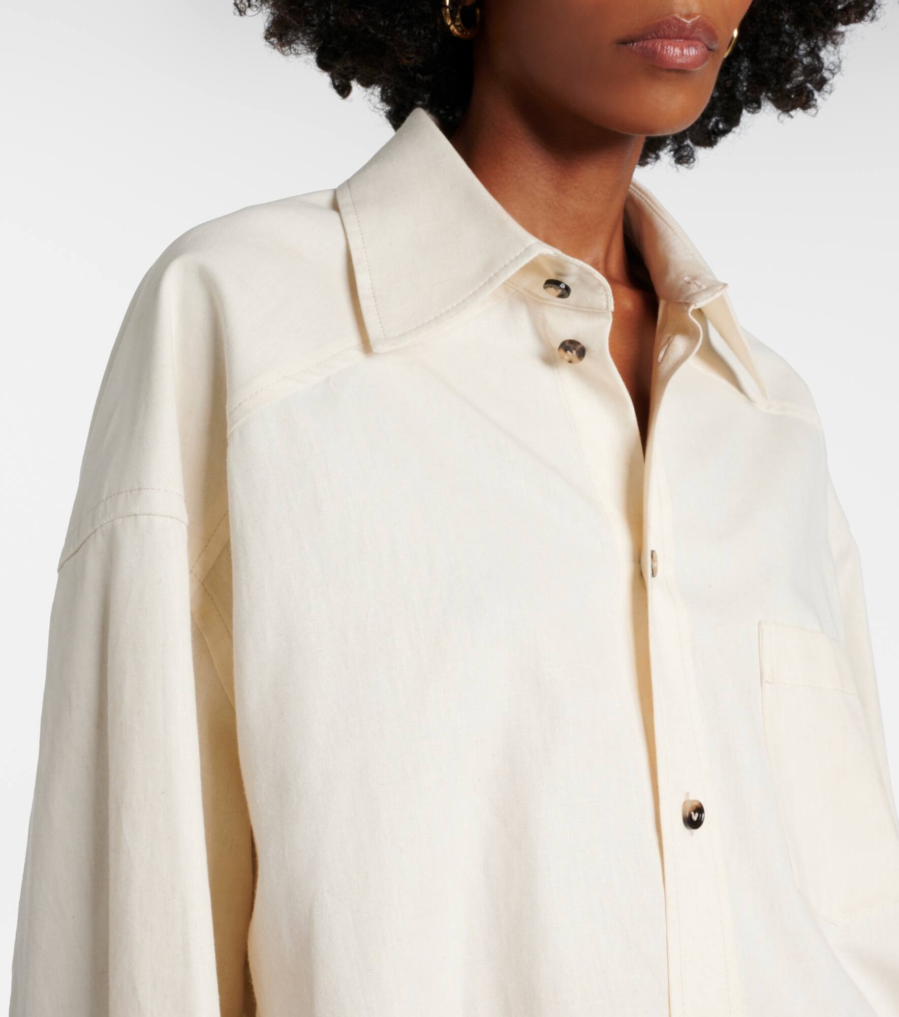 Linen and cotton shirt - 4