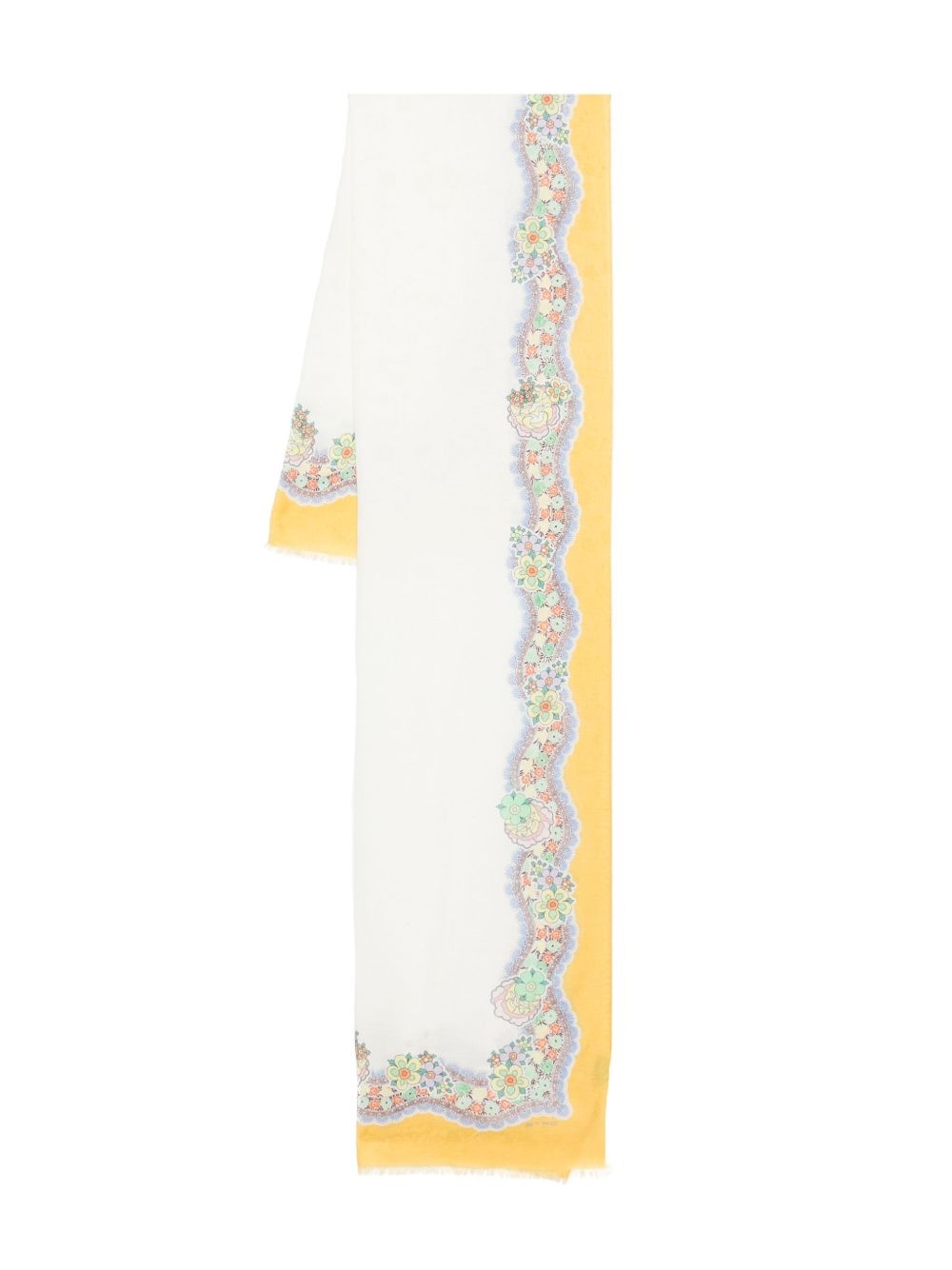 floral-print scarf - 1
