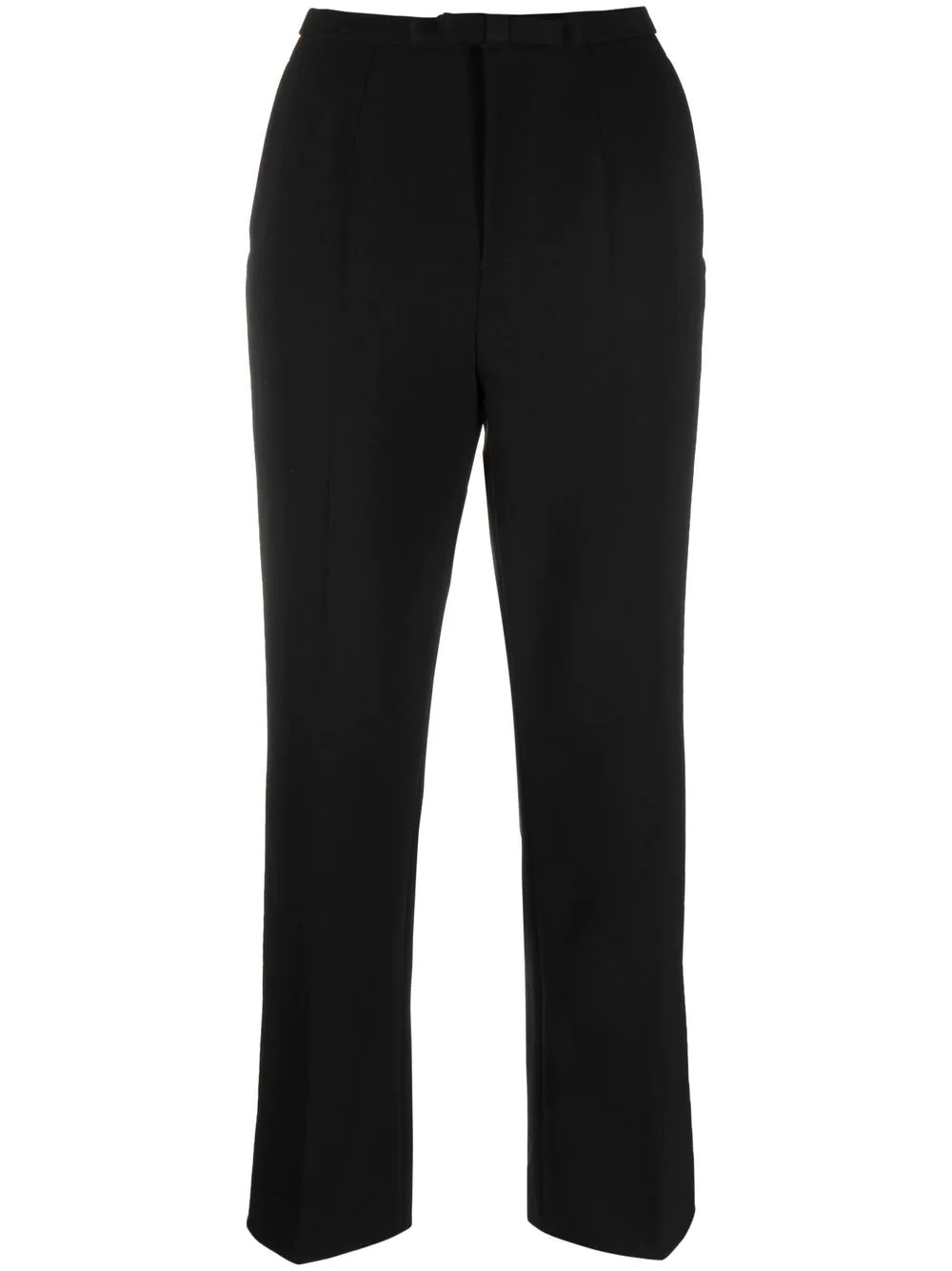 cropped straight-leg trousers - 1