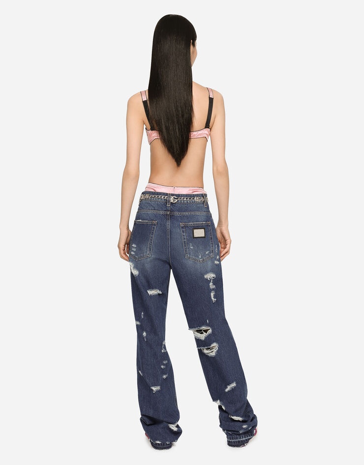 Denim jeans with rips - 3