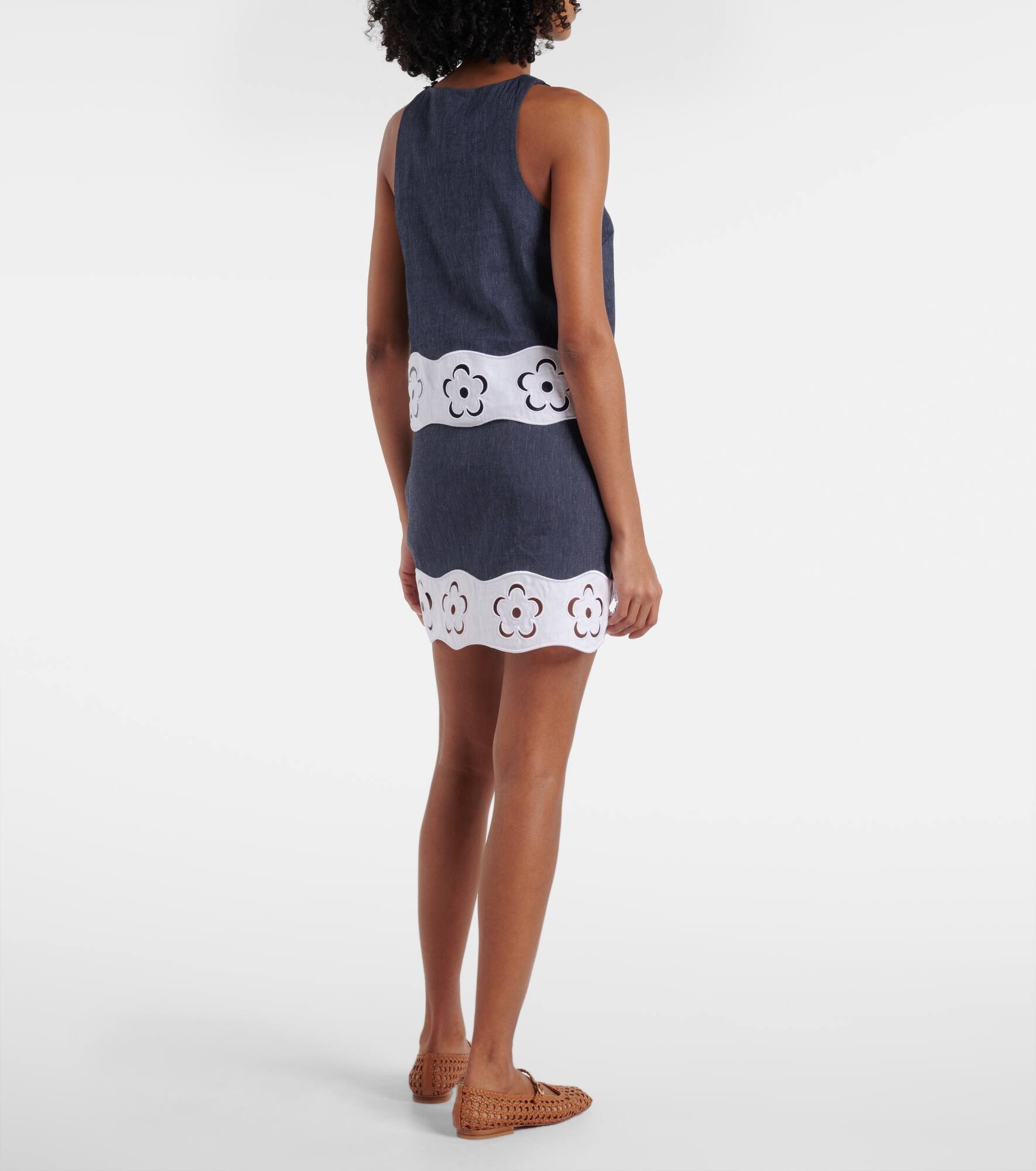 Parma pleated linen-blend tube top - 3