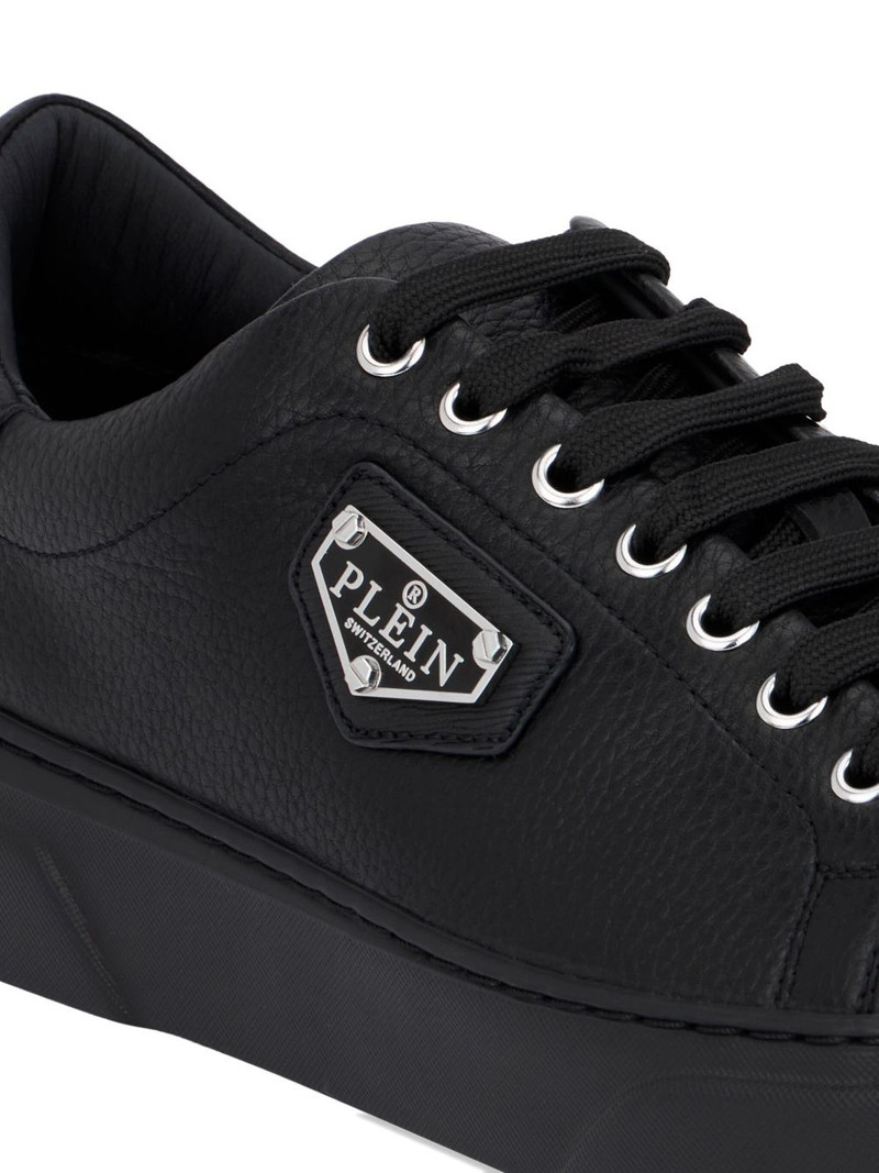 Titan Plein leather logo plaque trainers 4