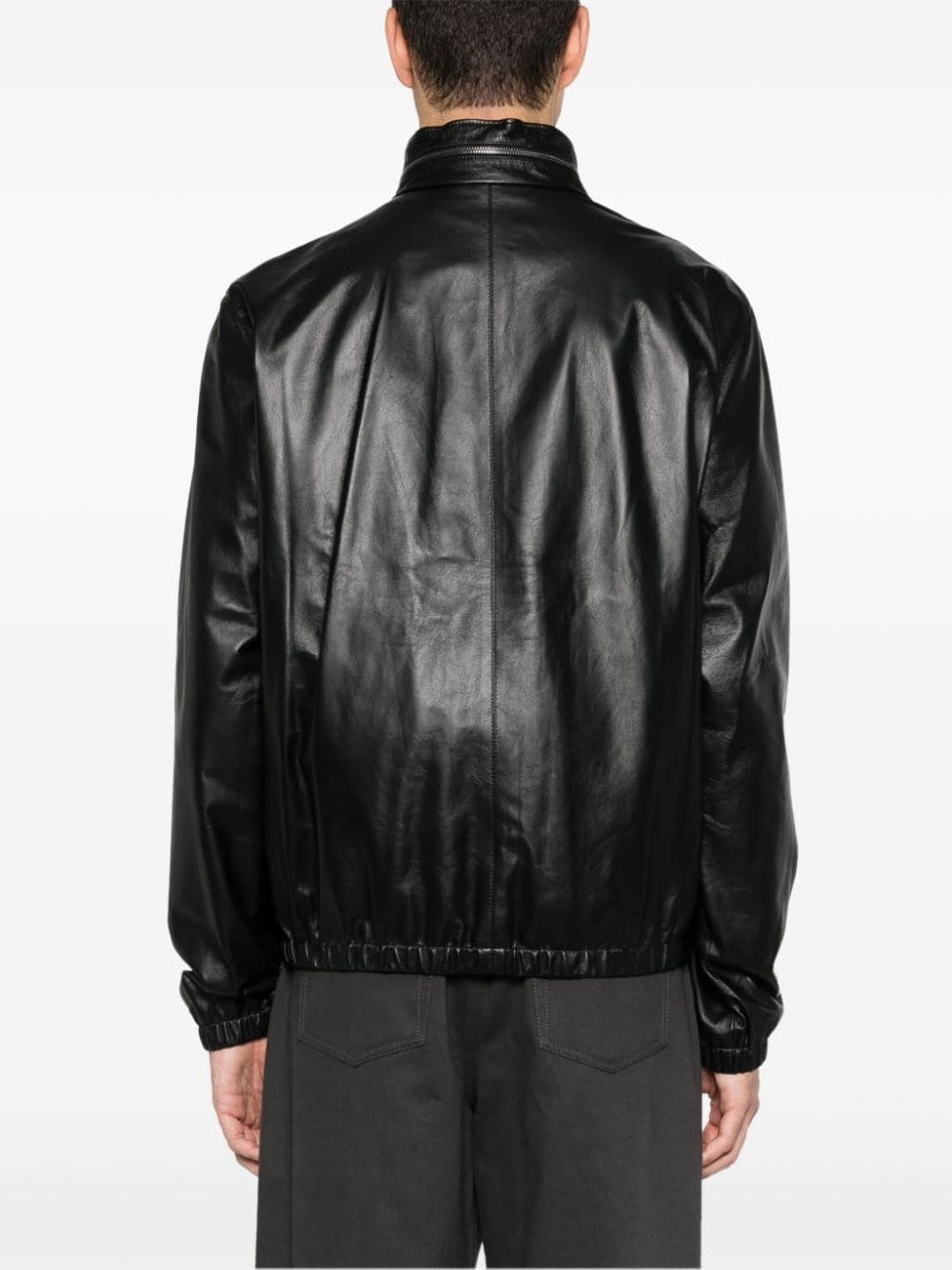 leather zipped jacket - 4
