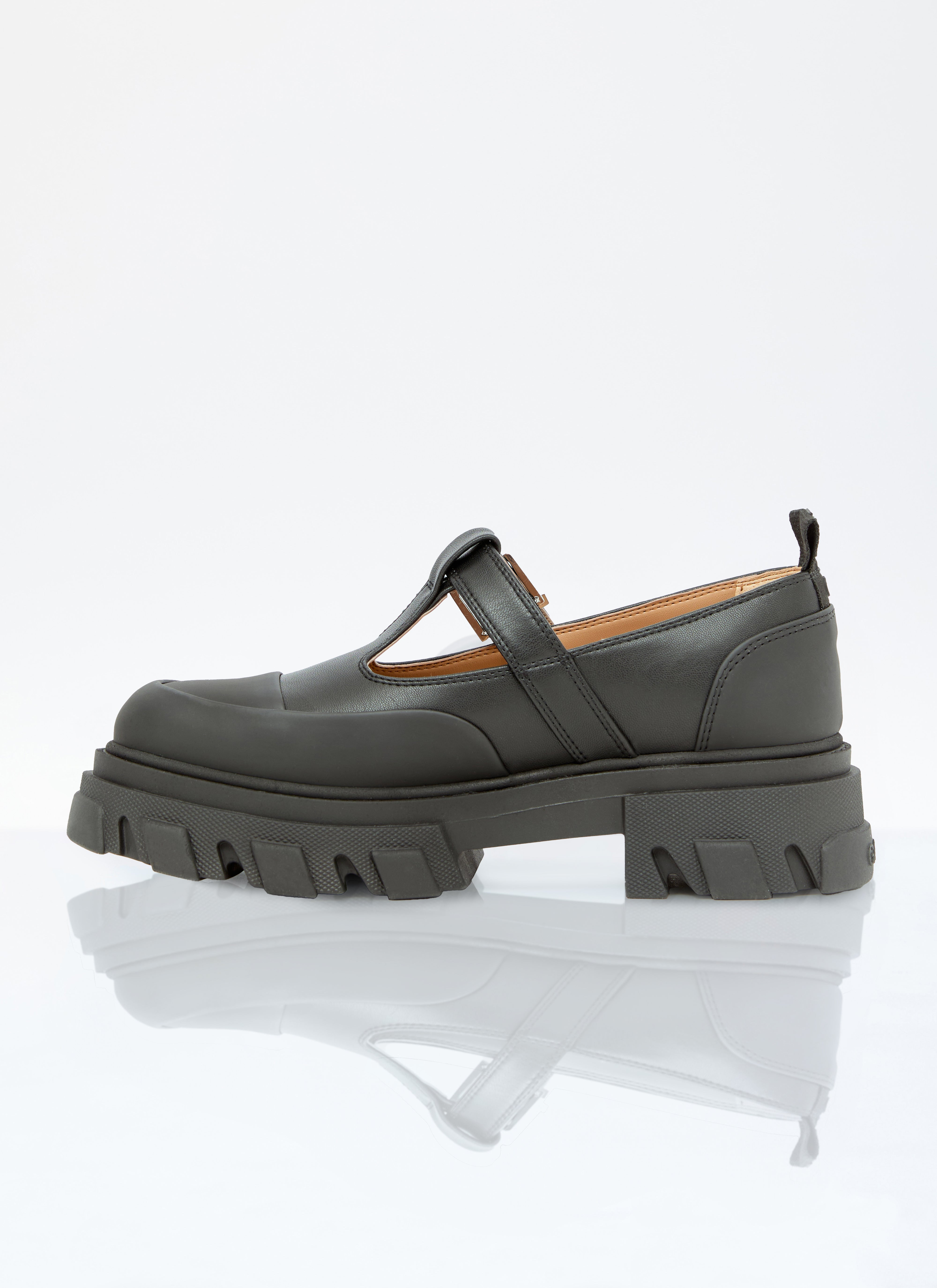 Ganni Women Cleated Mary-Jane Shoes - 4