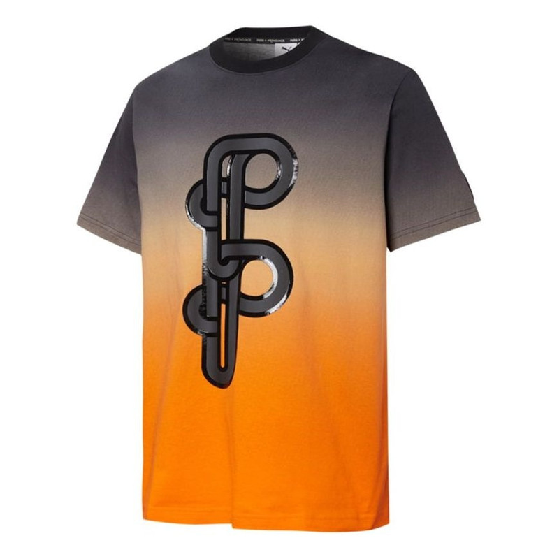 PUMA x PRONOUNCE Graphic Tee Crossover Gradient Tie Dye Sports Short Sleeve Black 532144-01 - 1