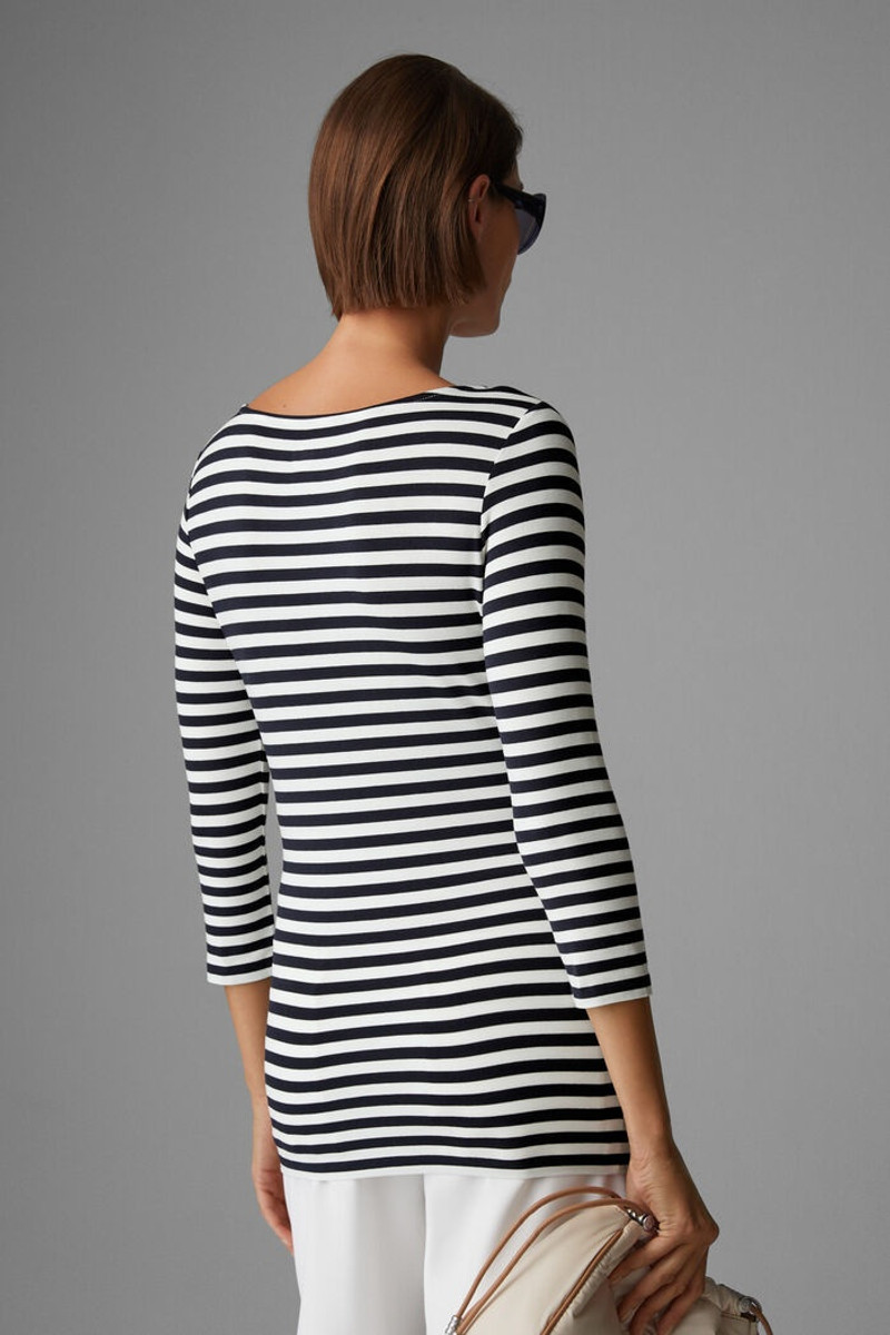 Louna Longsleeve in Navy blue/White 3