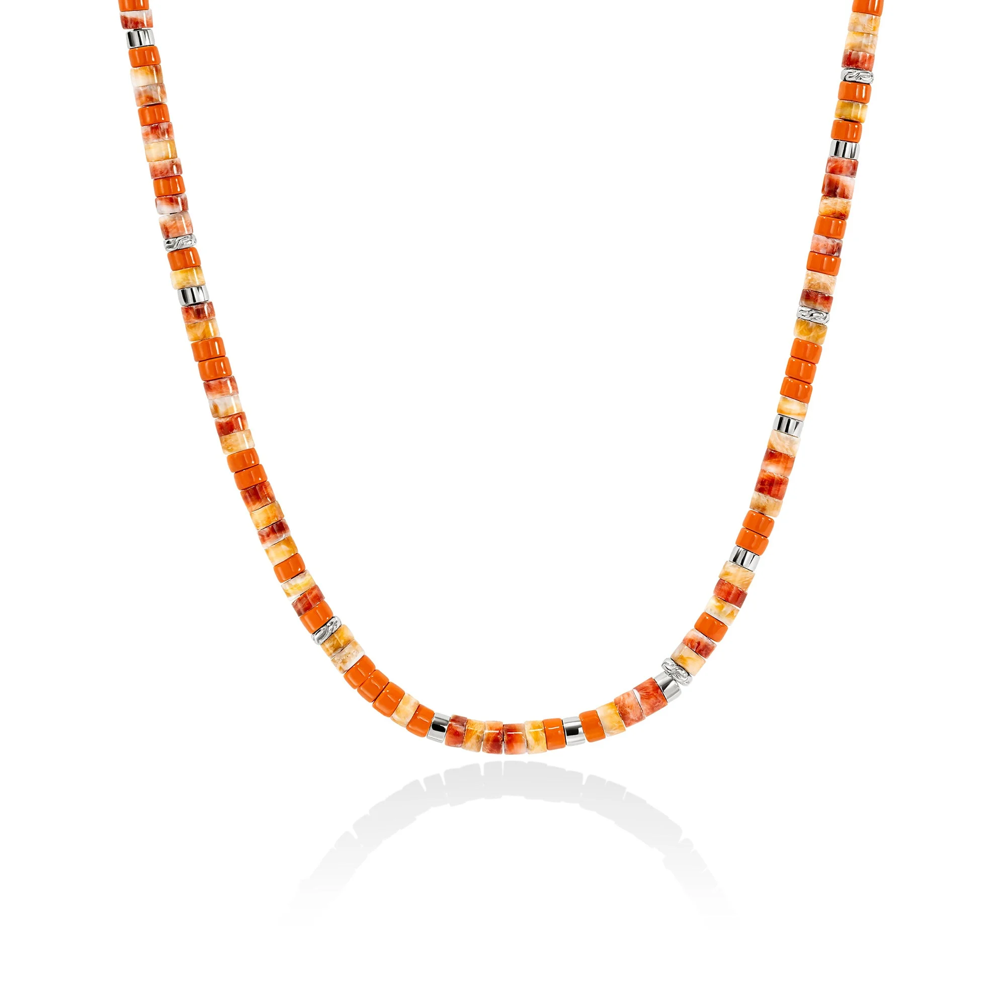 Heishi Necklace, Sterling Silver - 1