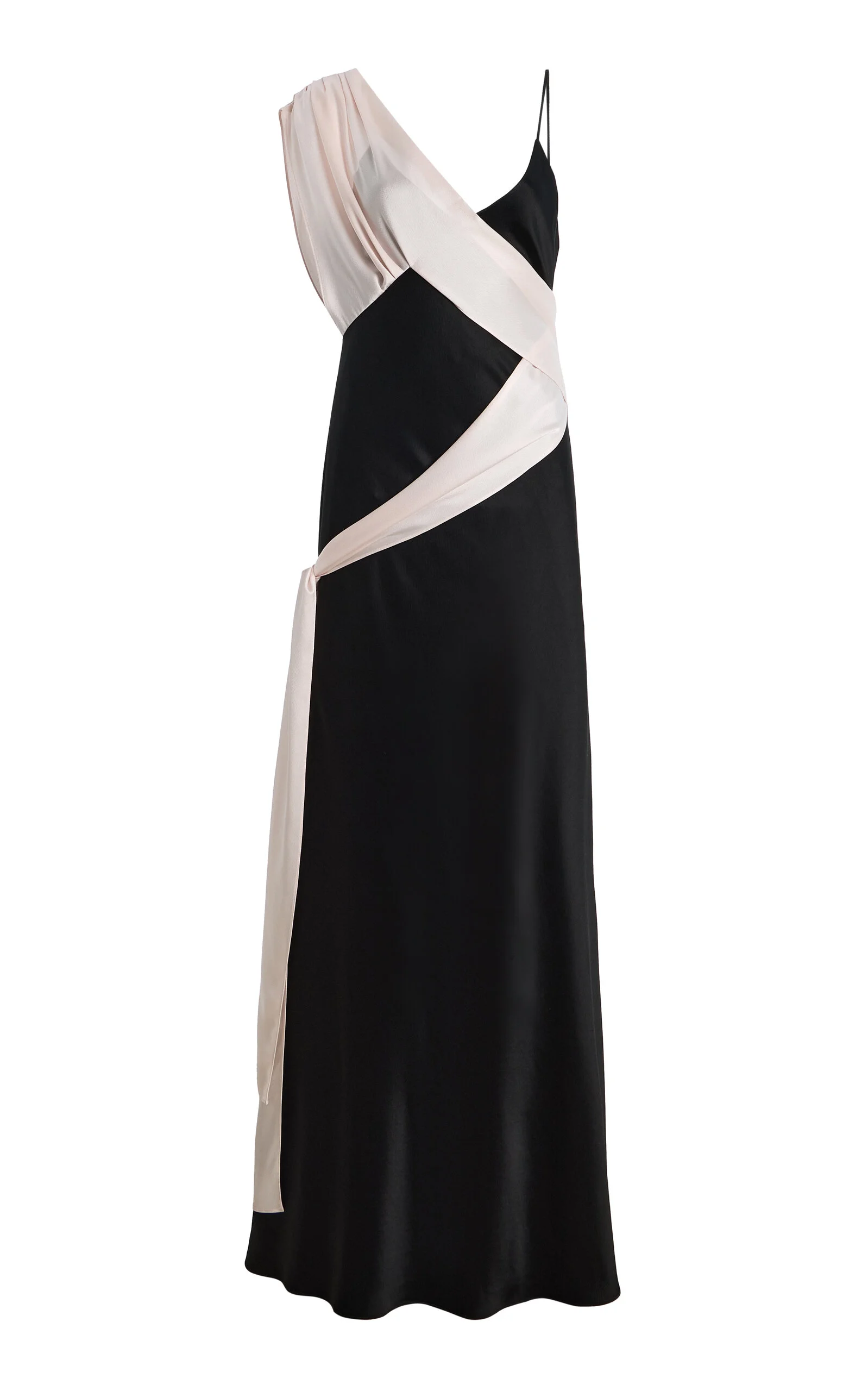 Draped Satin Slip Gown - 1