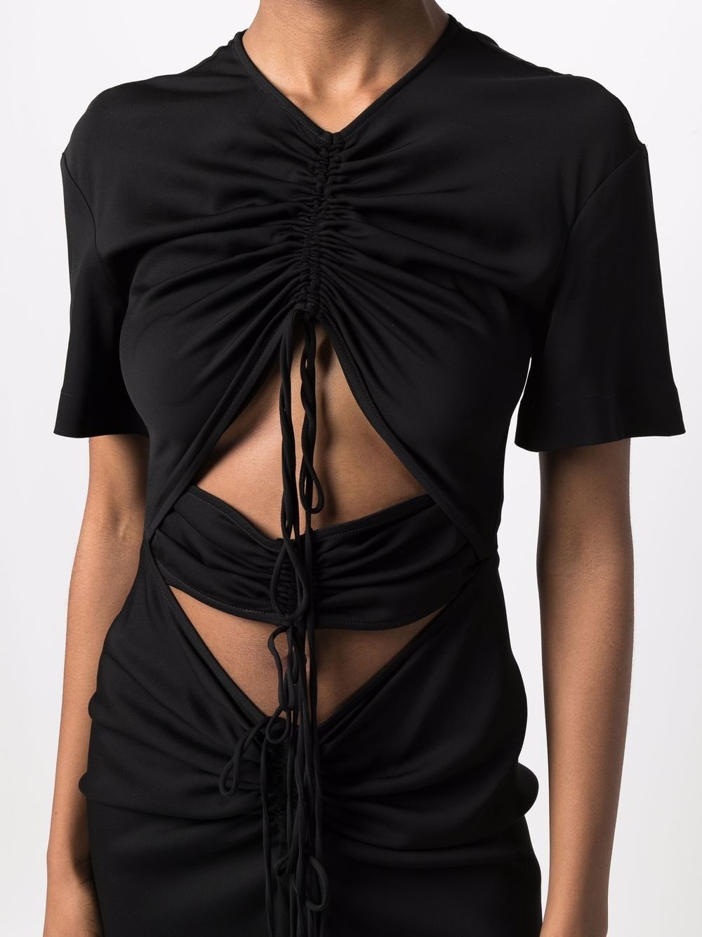 ruched panelled T-shirt dress - 5