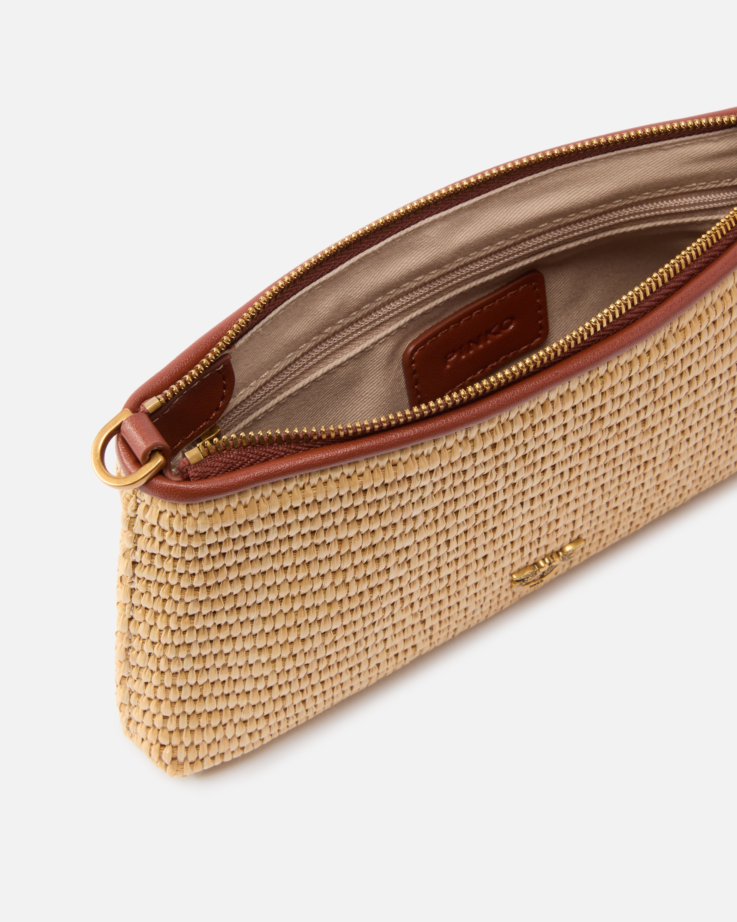 SMALL FLAT BAG IN CROCHETED RAFFIA WITH REMOVABLE SHOULDER STRAP - 4