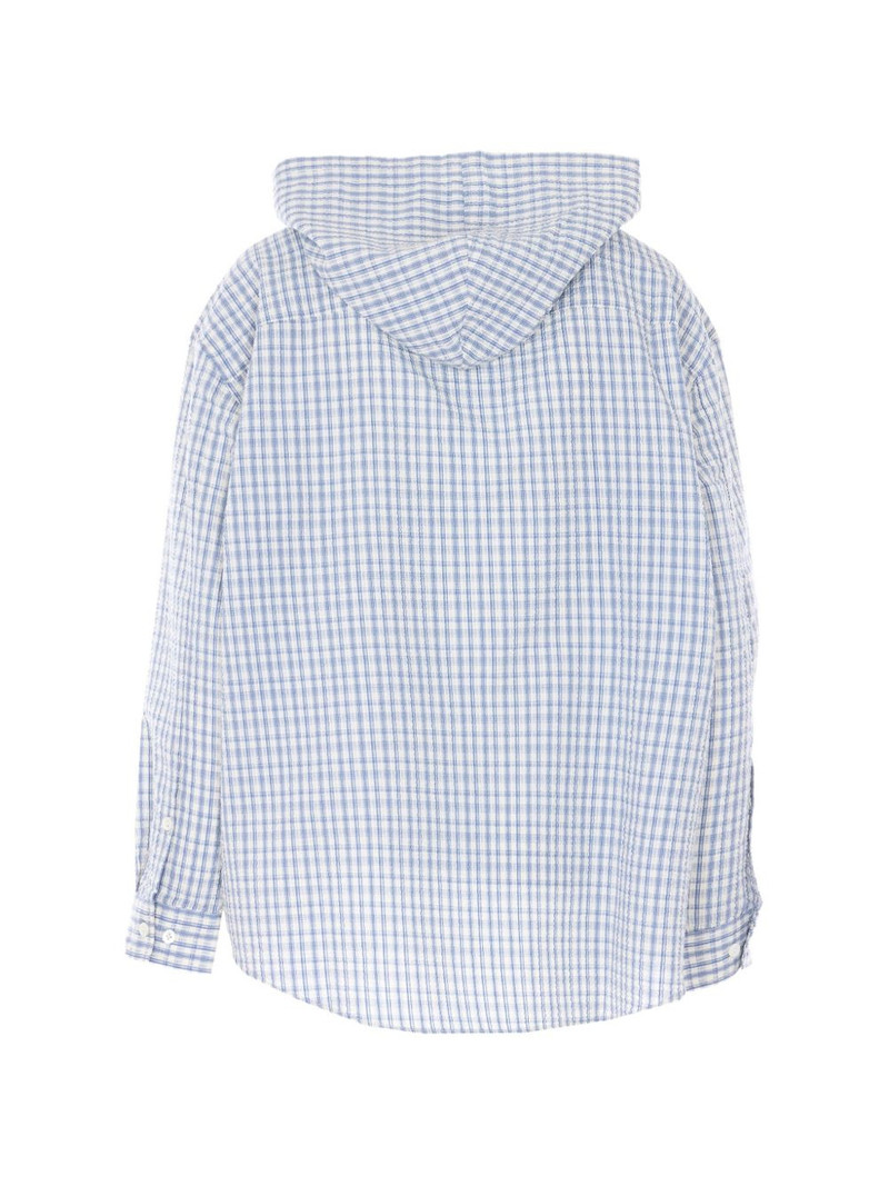 Dunst hooded checked-pattern shirt outlook