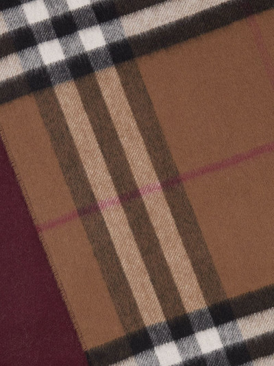 Burberry reversible checked cashmere scarf outlook