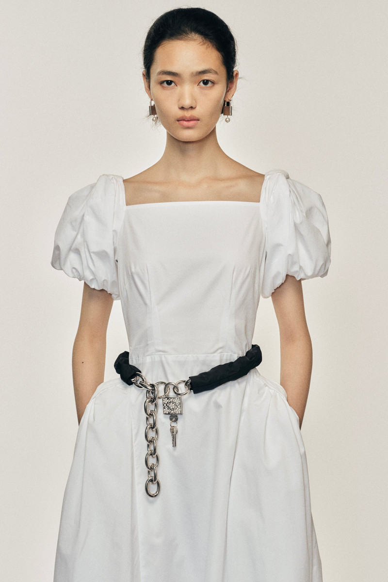 Bow Puff Sleeve Hip Dress 4